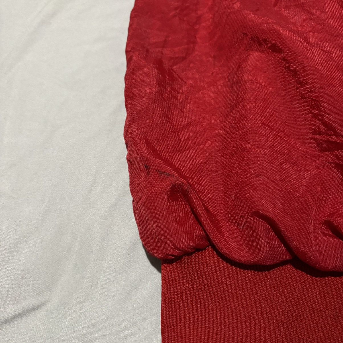Swingster Vintage 70s Red Nylon Boxy Button-Up Varsity Jacket Size US XL / EU 56 / 4 - 12 Thumbnail