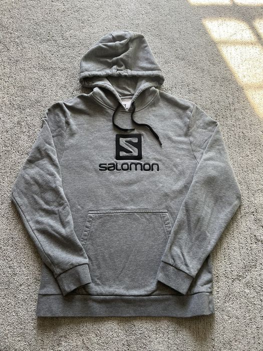 Salomon Grey Logo Hoodie Grailed