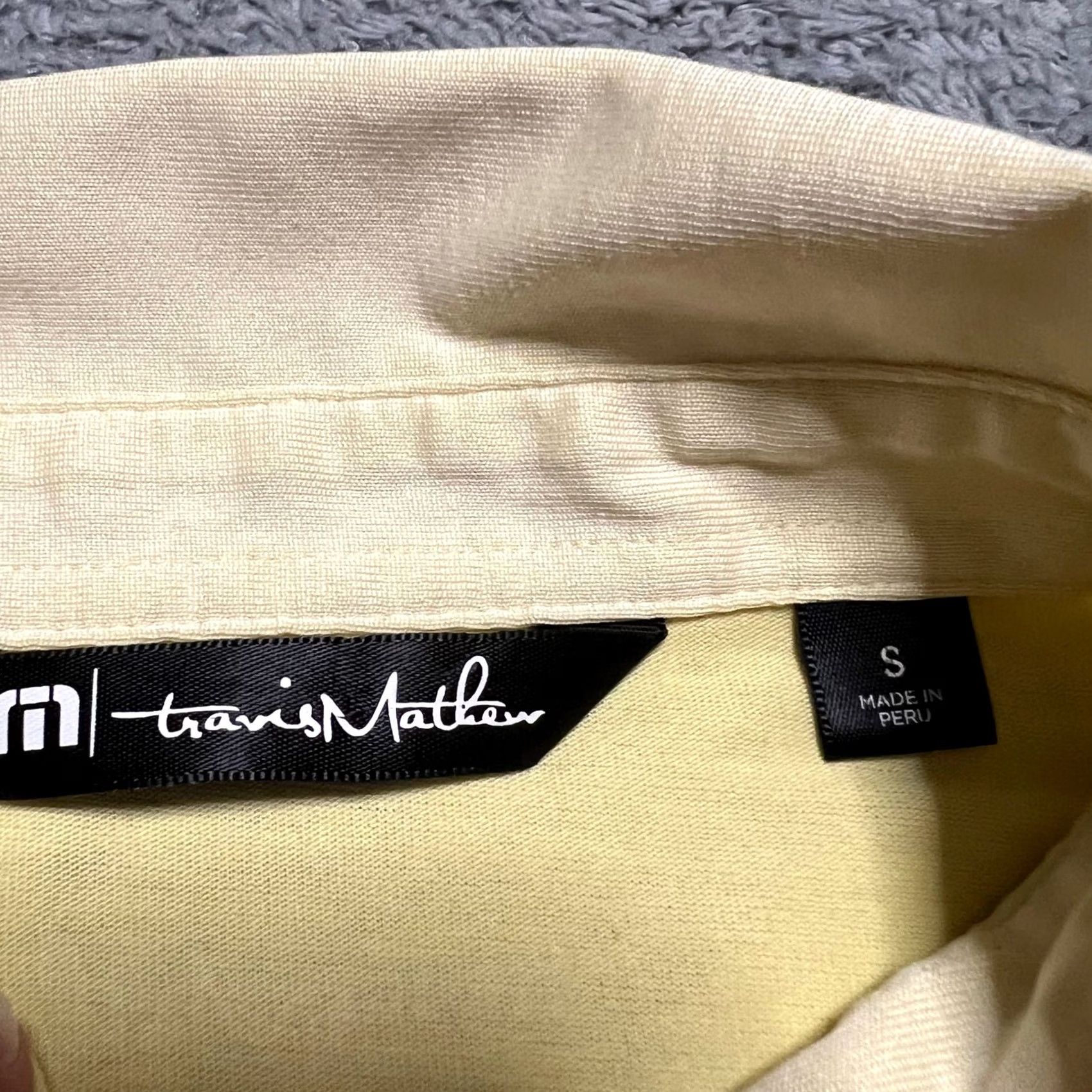 TravisMathew Travis Mathew Polo Mens Small Yellow Golf Performance Athletic Hawaiian Size US S / EU 44-46 / 1 - 7 Thumbnail