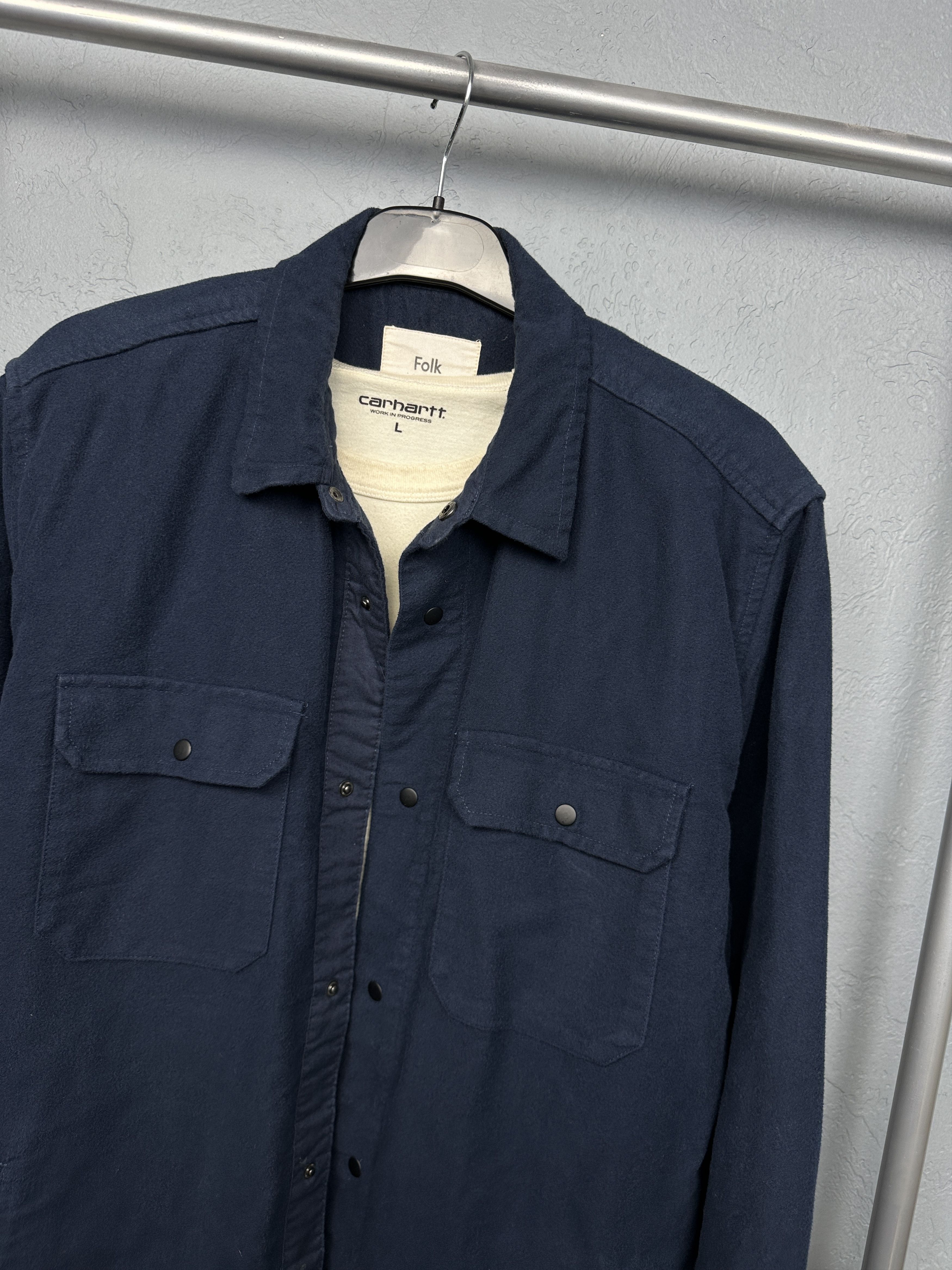 Folk Folk Mens Overshirt Jacket Heavy Cotton Flannel Shirt Size US L / EU 52-54 / 3 - 2 Thumbnail