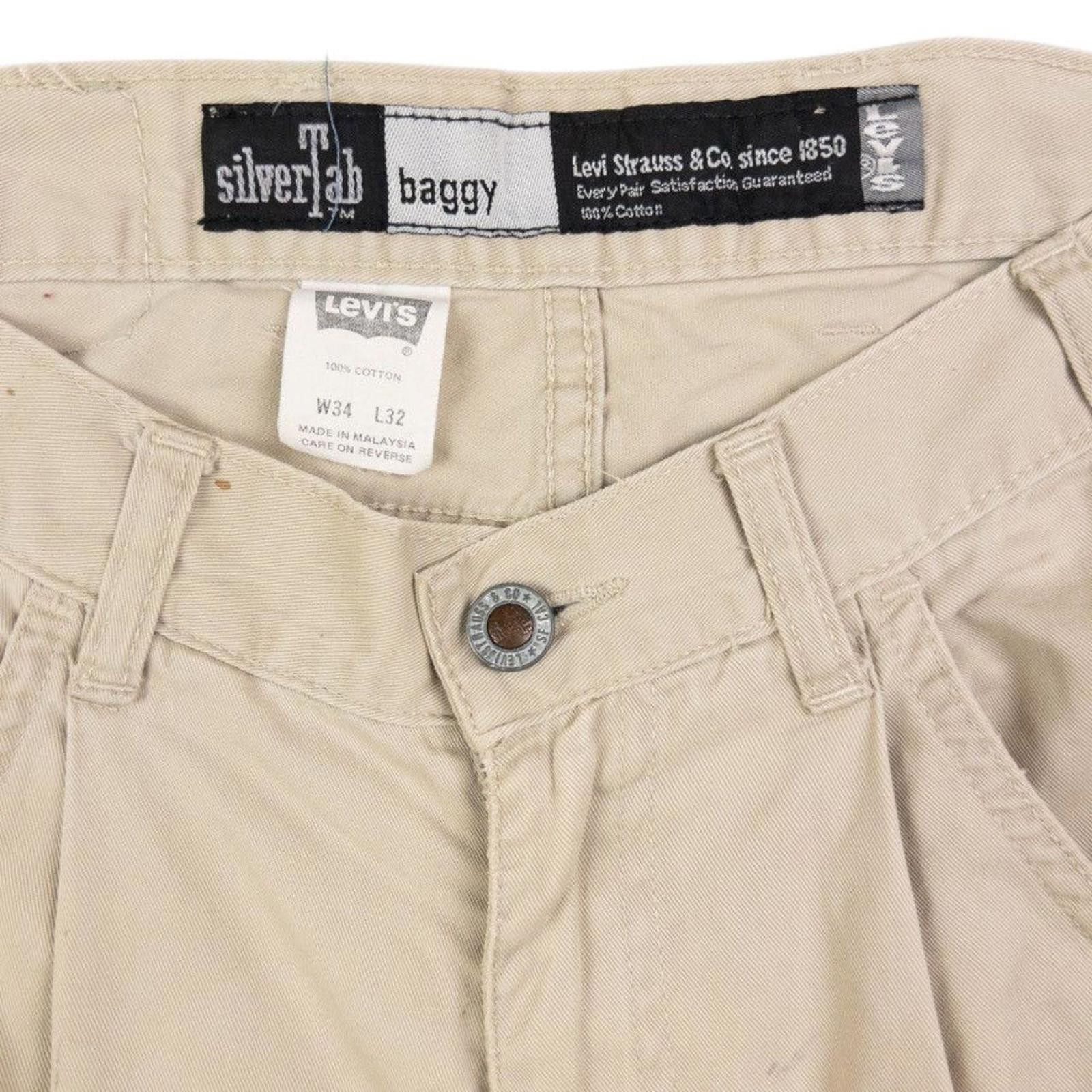 Levi's Vintage Levi's Silver Tab Baggy Lightweight Trousers W33 Size US 33 - 5 Thumbnail