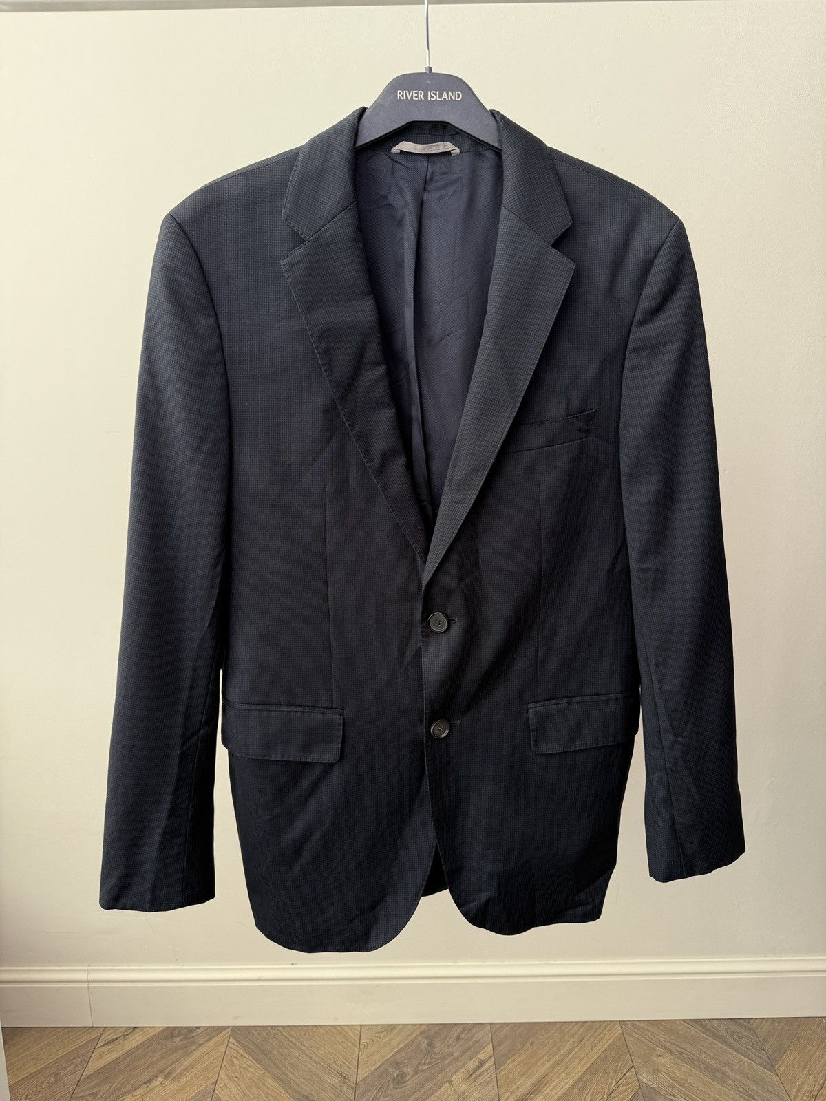 Hugo Boss Vintage Hugo Boss Two Piece Suit Navy Reda Super 110 Wool Size 48R - 4 Thumbnail