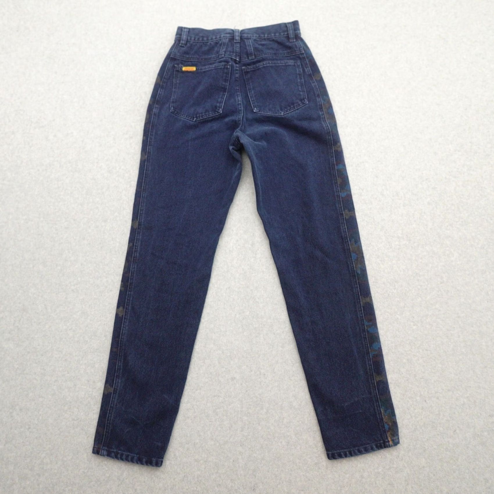 Jordache VINTAGE Jordache Womens Jeans 7 (7x29) Side Seam Camouflage Print Tapered Size 28" / US 6 / IT 42 - 3 Thumbnail