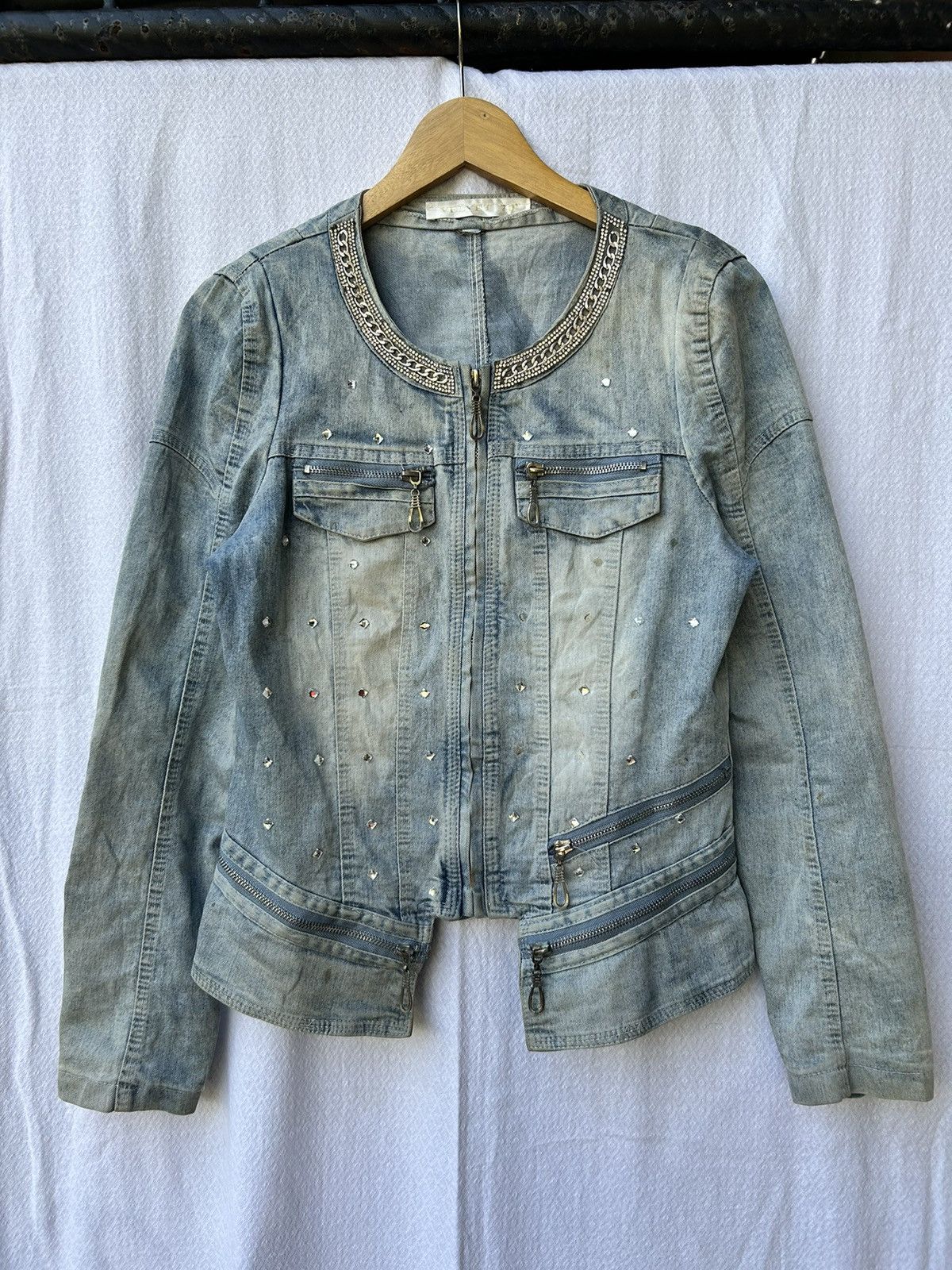 Japanese Brand 💸BINDINGOFFER💸Velvet japanese style denim multizip goa kmrii Size US S / EU 44-46 / 1 - 1 Thumbnail