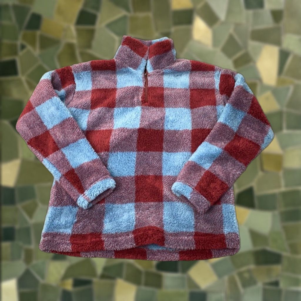 Eddie Bauer Eddie Bauer Womens Pullover Medium Plaid Fleece 1/4 Zip Sweatshirt Size M / US 6-8 / IT 42-44 - 1 Thumbnail