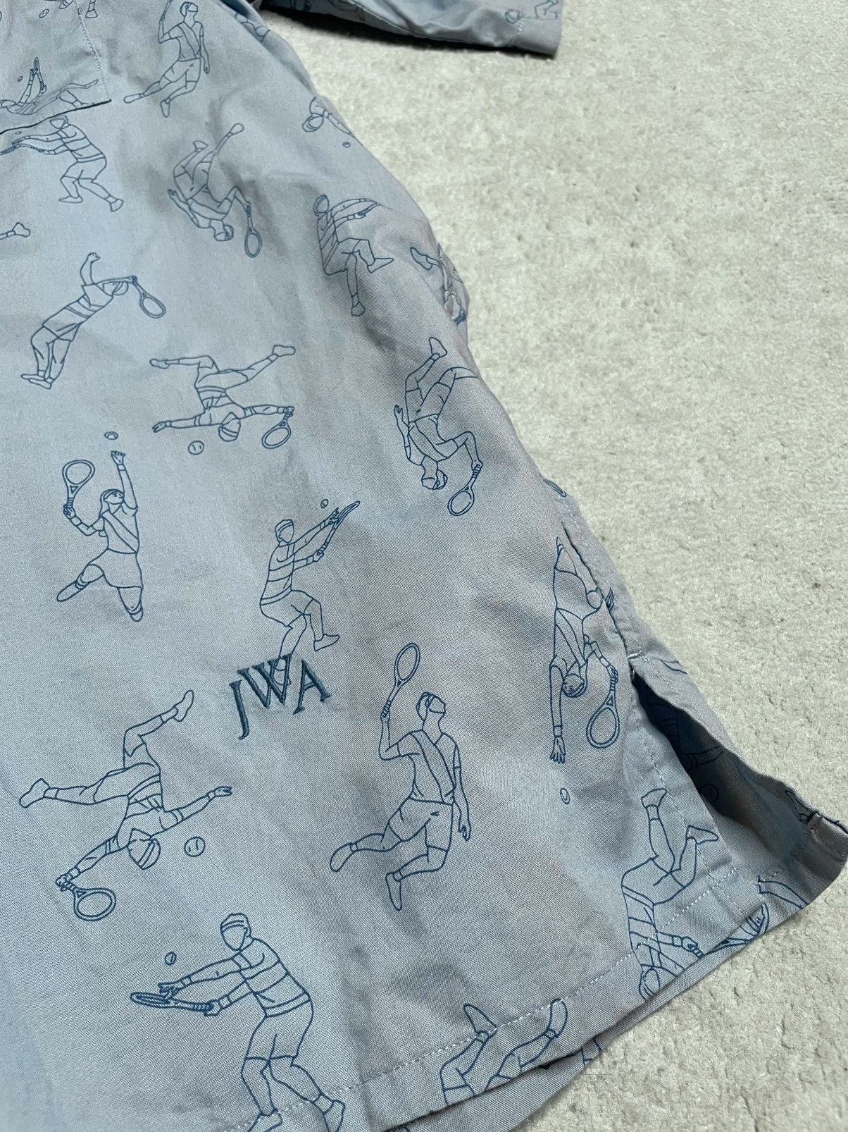 JW Anderson × Uniqlo Vintage Blue Figured Shirt Uniqlo J.W. Anderson Tenis Size US XL / EU 56 / 4 - 5 Thumbnail