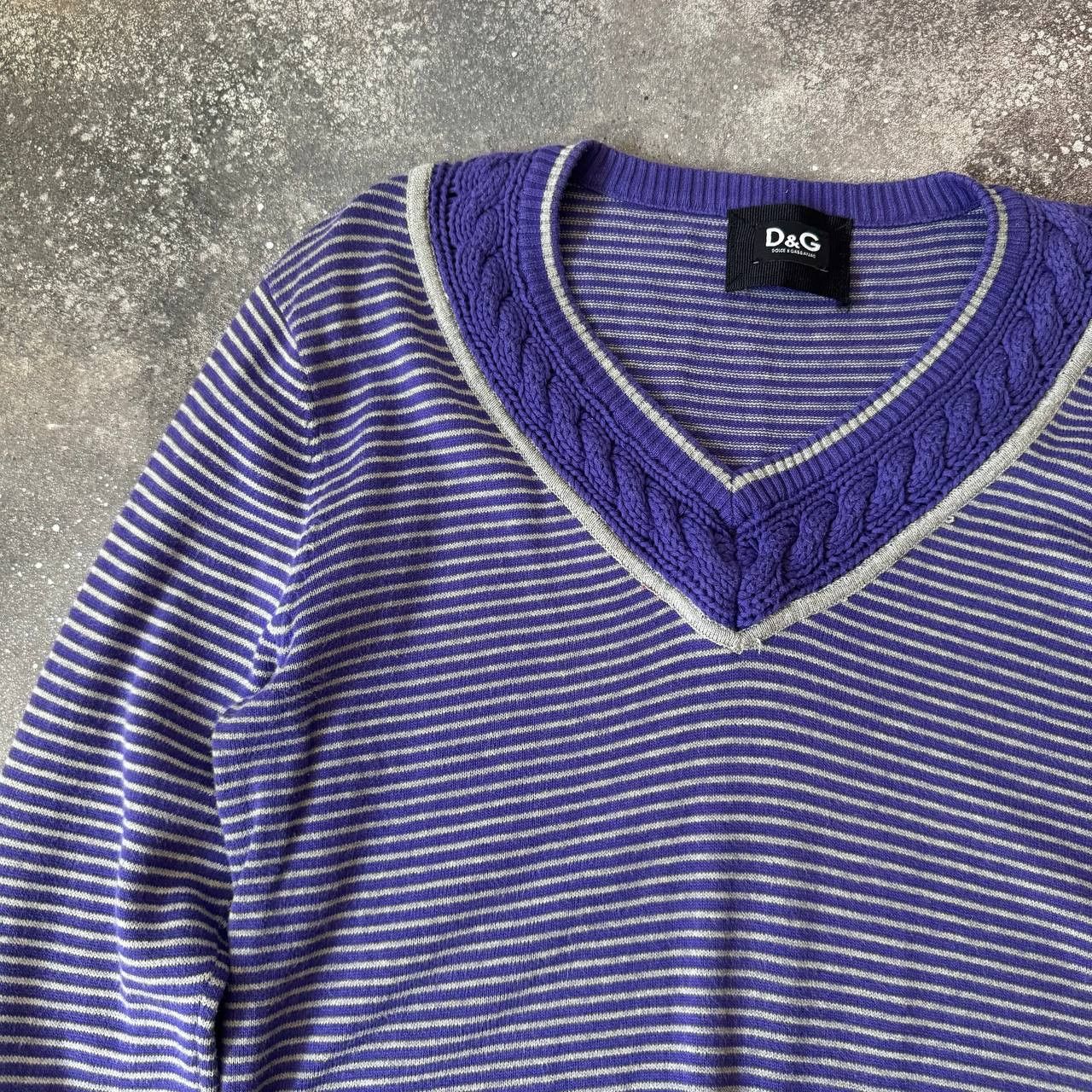 Dolce & Gabbana × Vintage D&G Dolce & Gabbana Vintage Stripped Woman's Knit Sweater Size L / US 10 / IT 46 - 4 Thumbnail