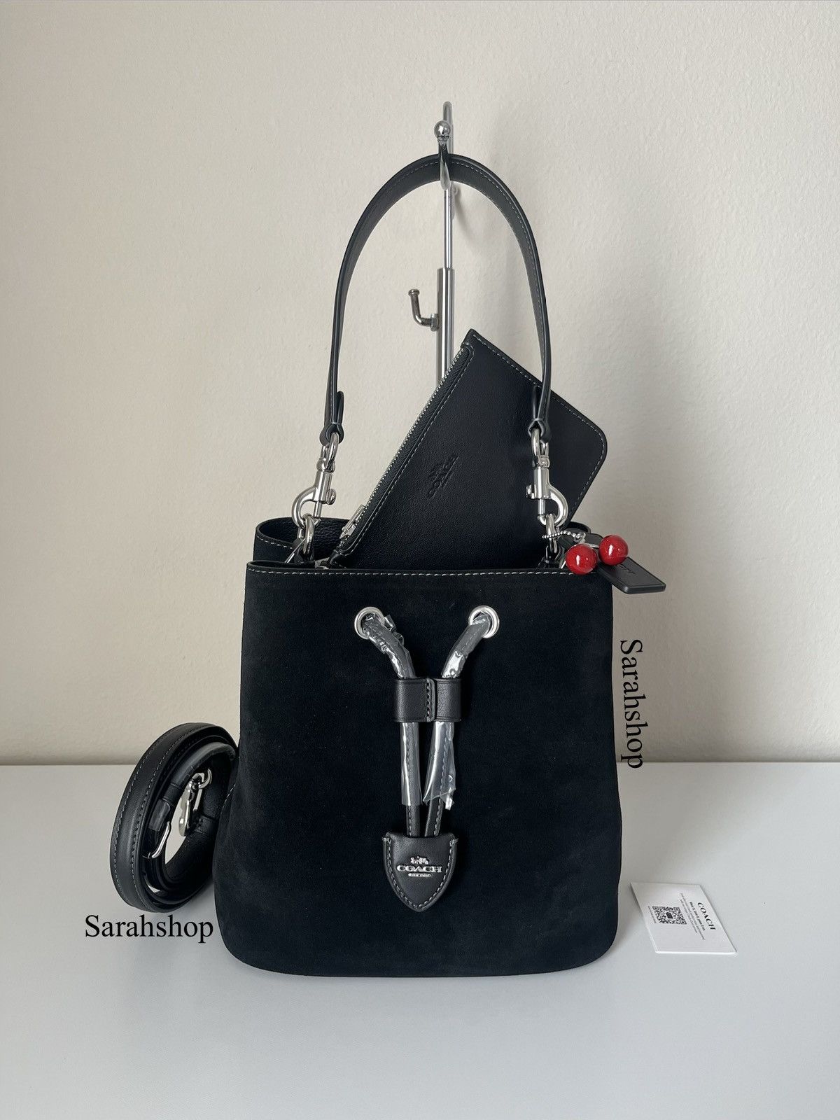 Coach Coach Rowan Bucket Bag With Cherry Charm Size ONE SIZE - 1 Thumbnail