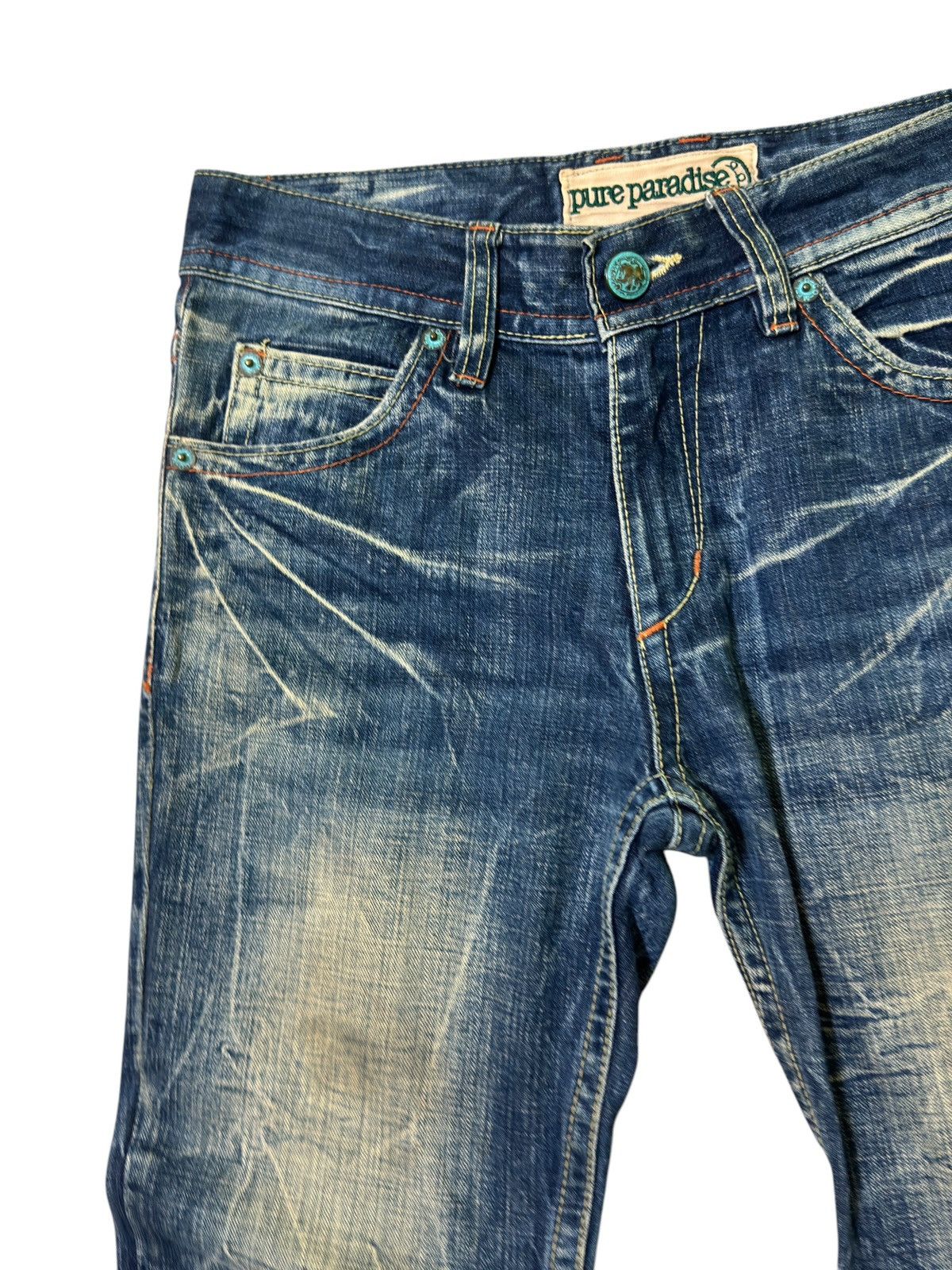 Hysteric Glamour × Japanese Brand × Seditionaries Flared PURE PARADISE Seditionaries Mud Wash Claw Mark Design Size US 30 / EU 46 - 10 Thumbnail