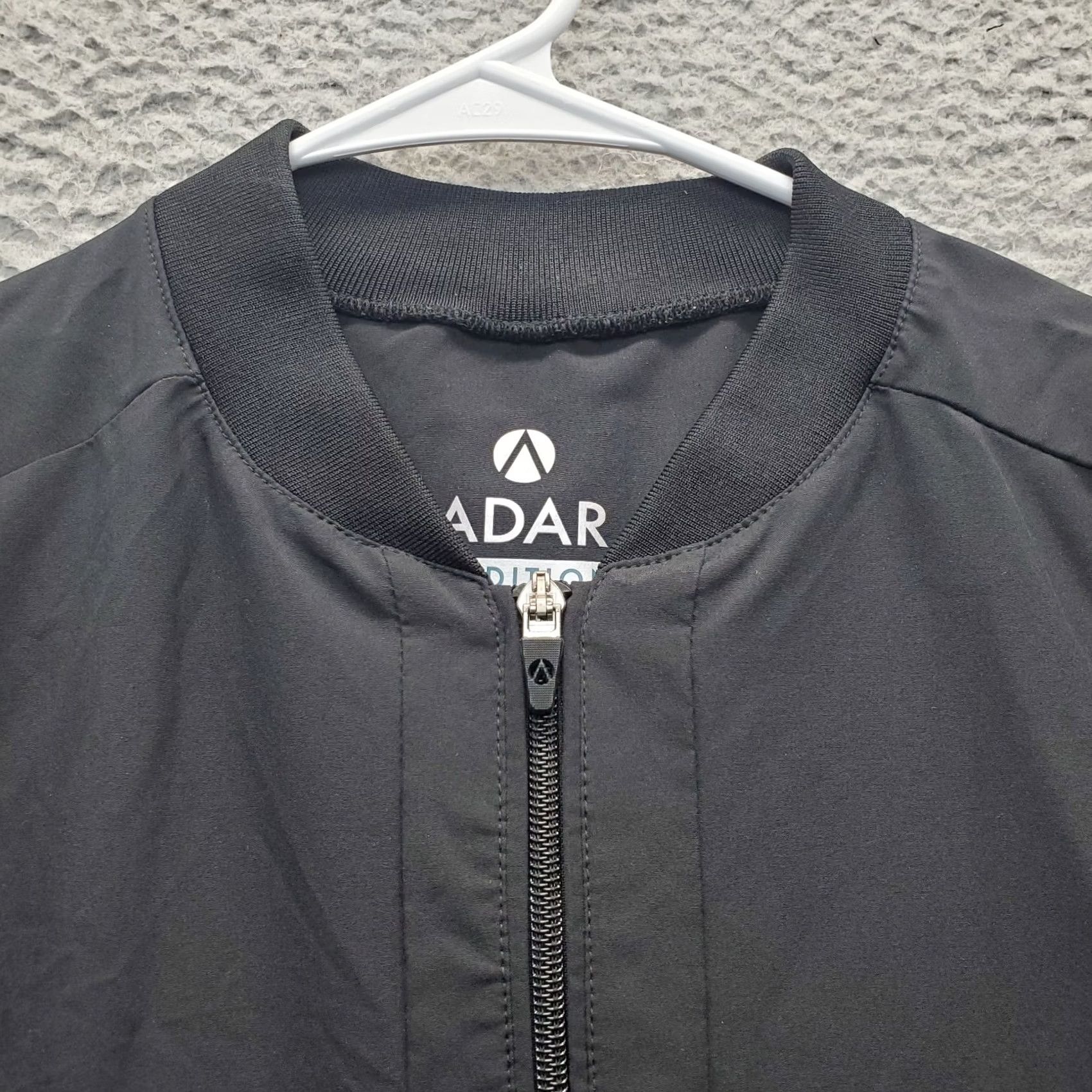 Vintage Adar Addition Bomber Jacket - Womens Medium Black Lined Formal Long Sleeve Zip Up Size M / US 6-8 / IT 42-44 - 6 Thumbnail