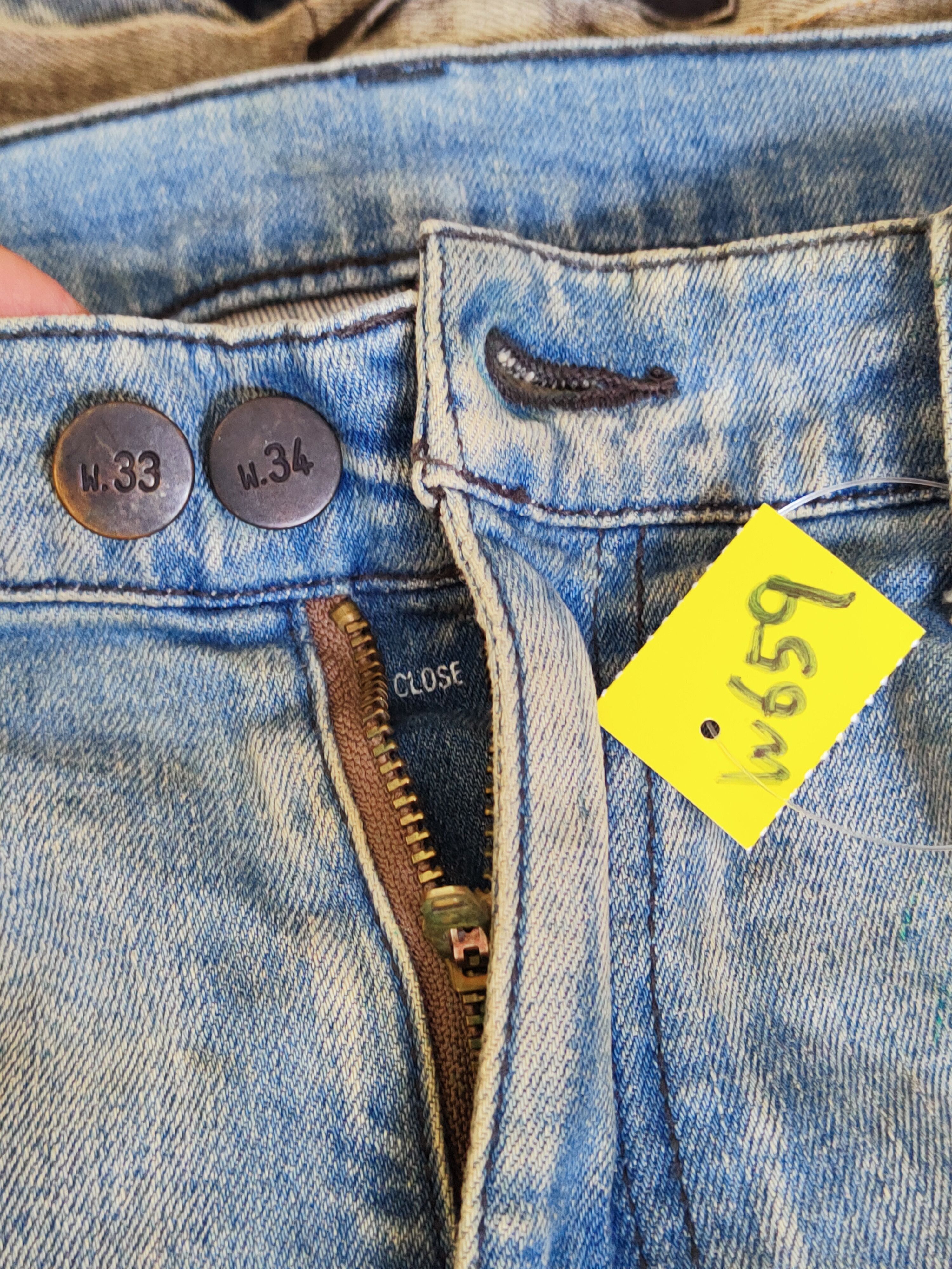 Vintage Mister Hollywood Blue Distressed Ripped Skinny Jeans #W659 Size US 34 / EU 50 - 16 Thumbnail