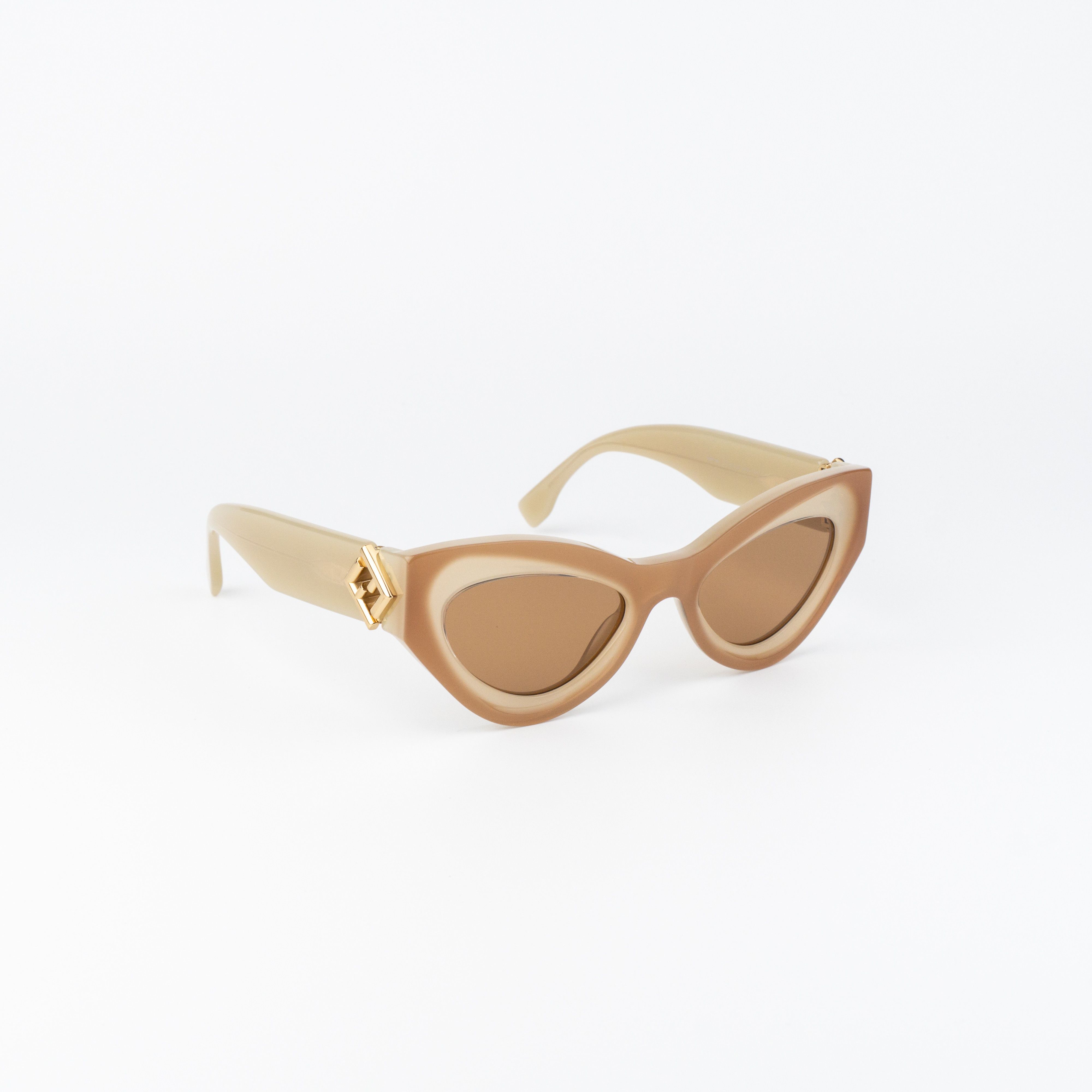New, FENDI Sunglasses FE40146I 20A Authentic Sunglasses FENDI Ff diamonds FE40146I 57E 52-20 Beige in  main image 2