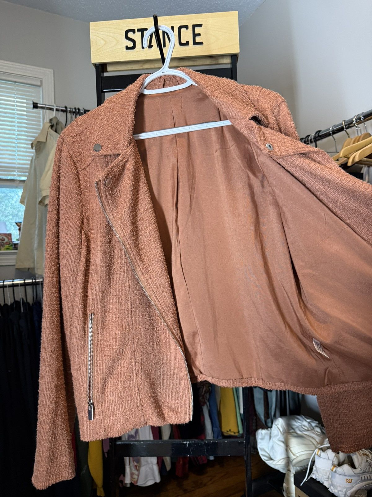 Other Textured Knit Biker Jacket Size US S / EU 44-46 / 1 - 4 Thumbnail
