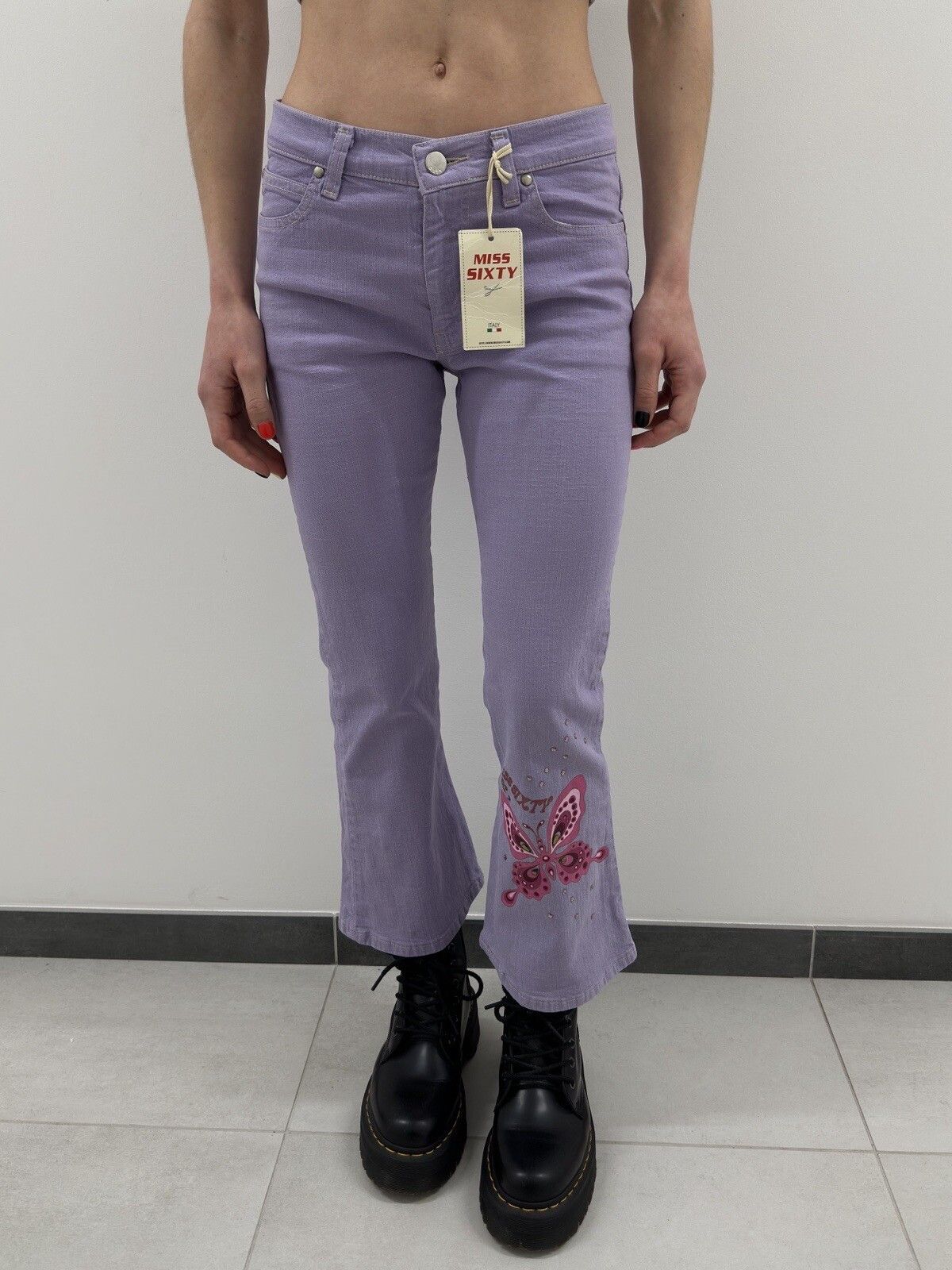 Miss Sixty Miss Sixty Shola Jeans Butterfly Y2K 2000's Cropped Capri Size 27" / US 4 / IT 40 - 3 Thumbnail