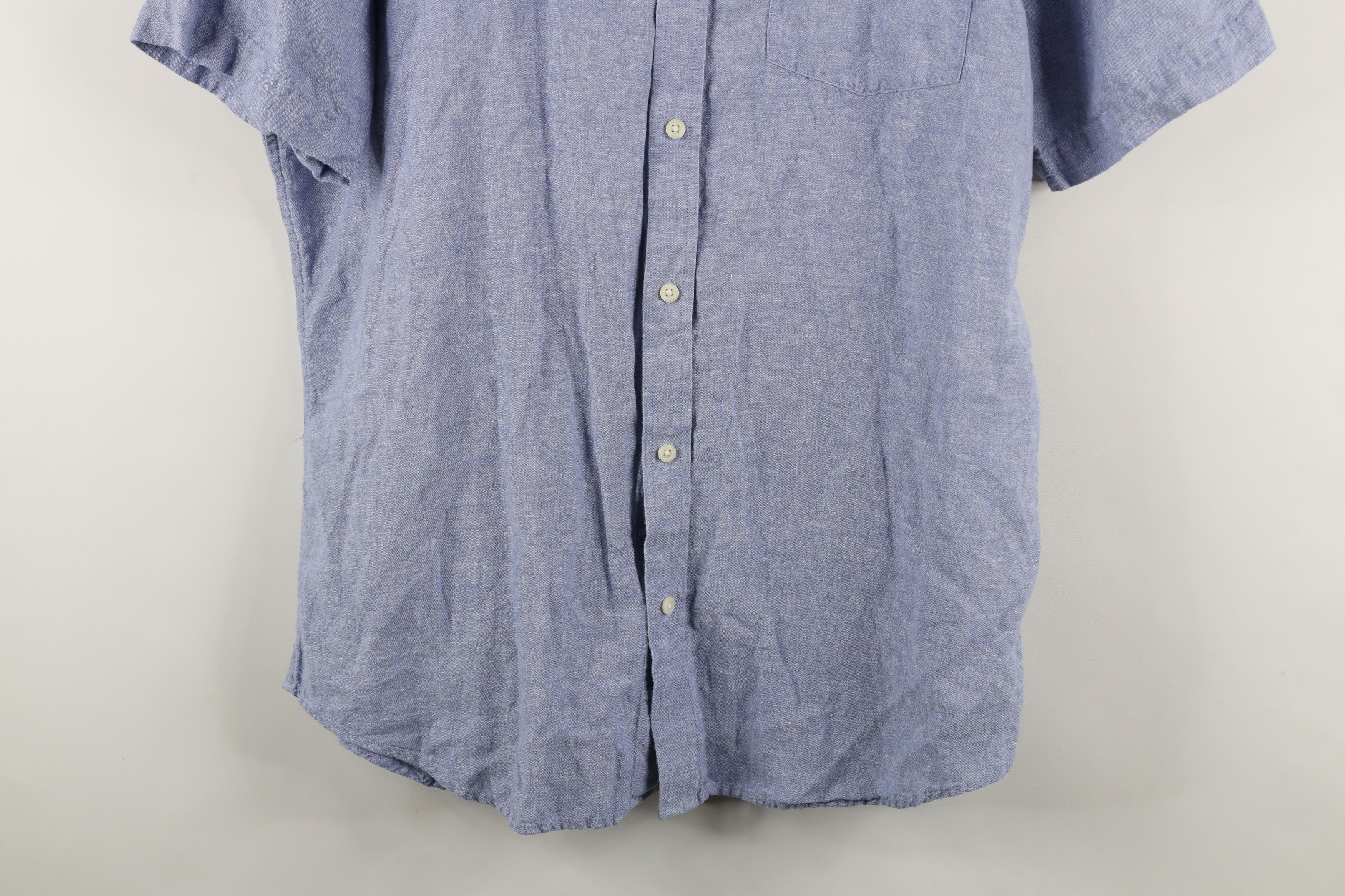 Banana Republic × Vintage Banana Republic Chambray Short Sleeve Button Shirt Blue Size US XL / EU 56 / 4 - 3 Thumbnail