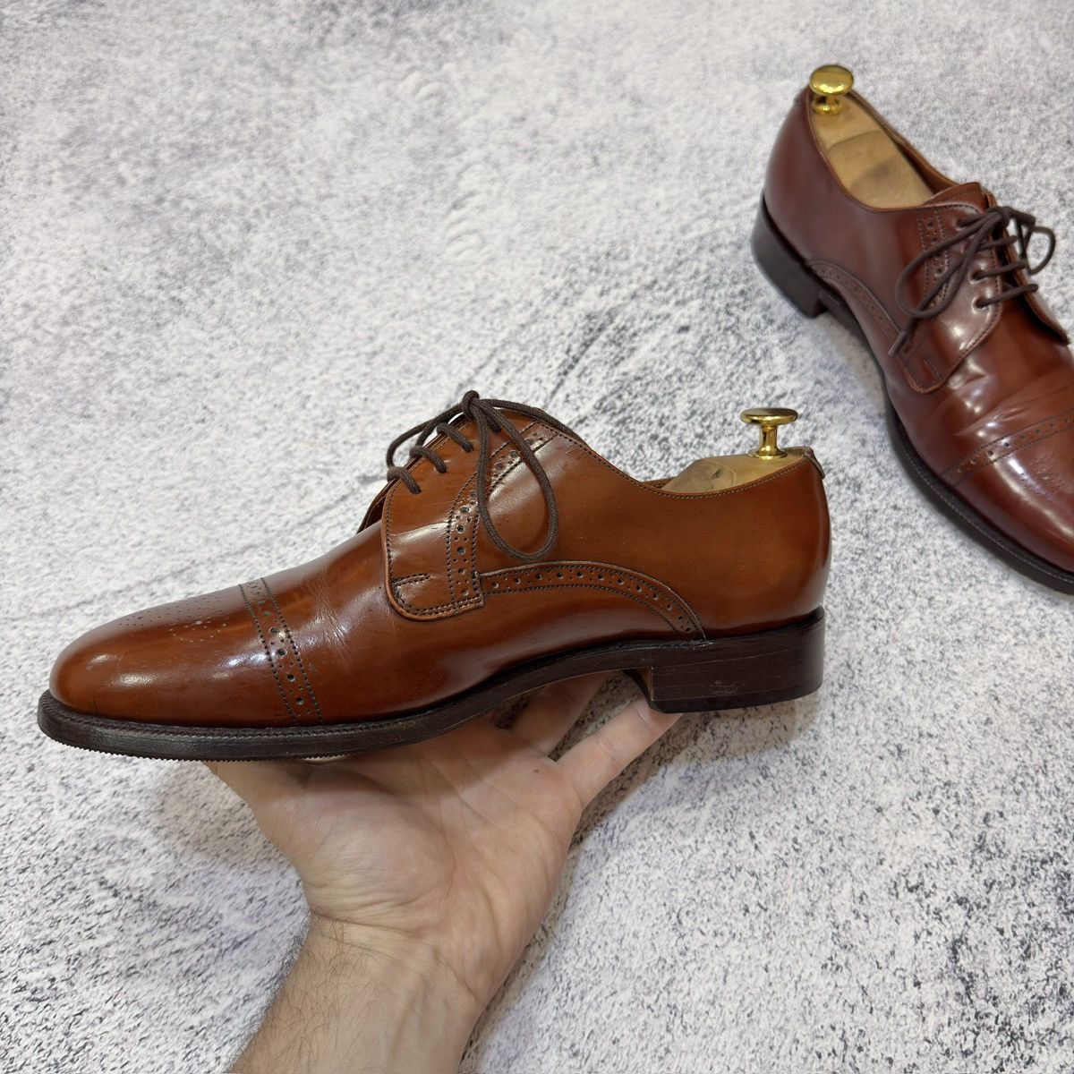 Barker Barker Vintage Handmade Derby Brogues US10 UK9 EU43 28cm Size US 10 / EU 43 - 5 Thumbnail