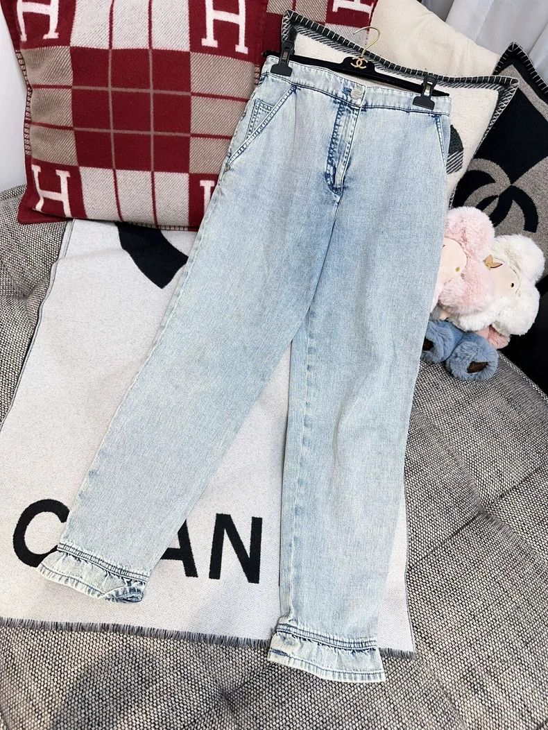 Chanel Chanel 22K show ruffle washed blue jeans Size 25" / US 0 / IT 36 - 3 Thumbnail