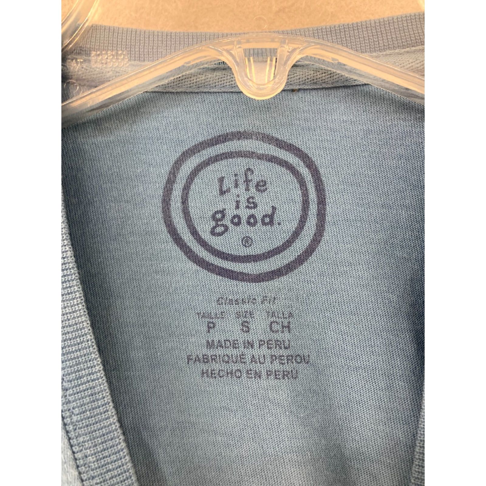 Life is Good Life Is Good Graphic Print T-Shirt Small Blue Classic Fit Beach Outdoor Mens Size US S / EU 44-46 / 1 - 6 Thumbnail