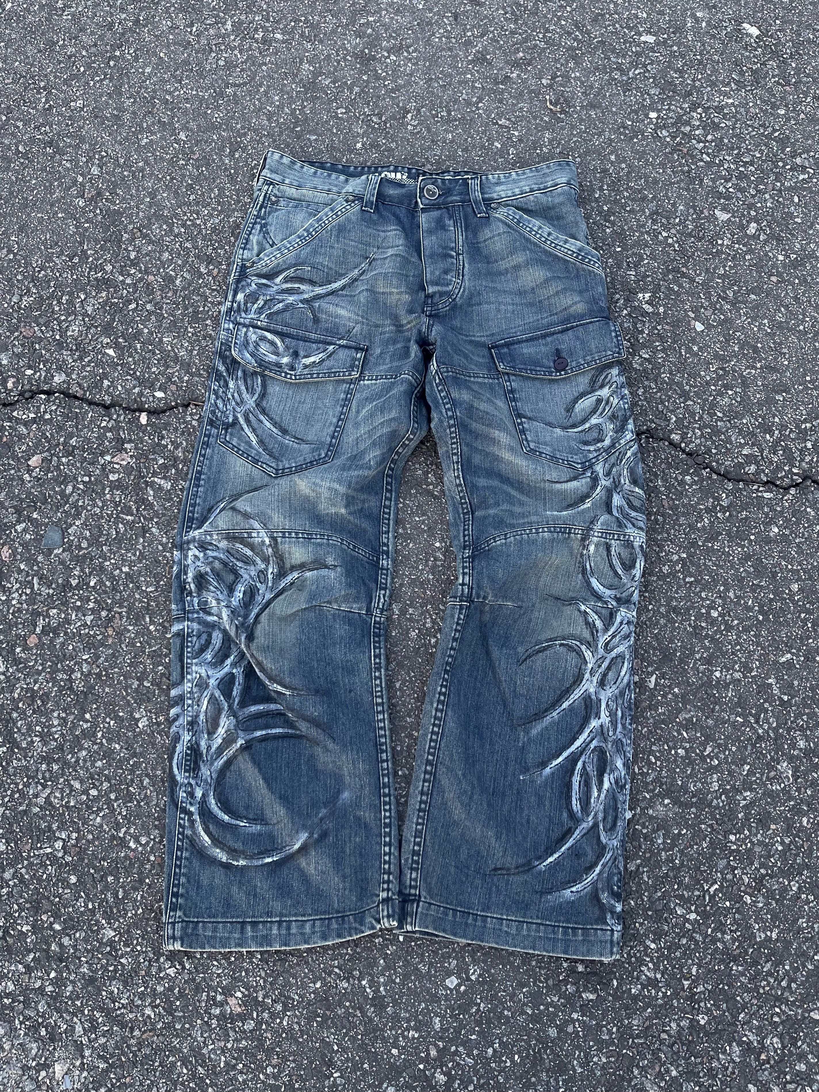 Affliction Custom faded neotribal Japan vibe jeans Size US 32 / EU 48 - 1 Thumbnail