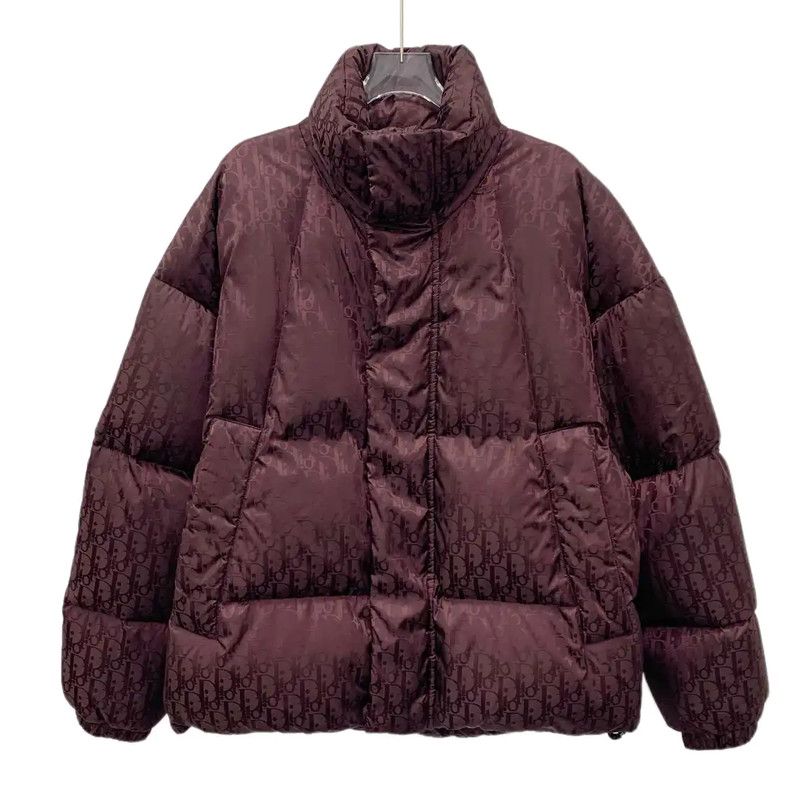 Dior Dior Burgundy Nylon Puffer Jacket in XL Size 0089 Size XL / US 12-14 / IT 48-50 - 1 Thumbnail
