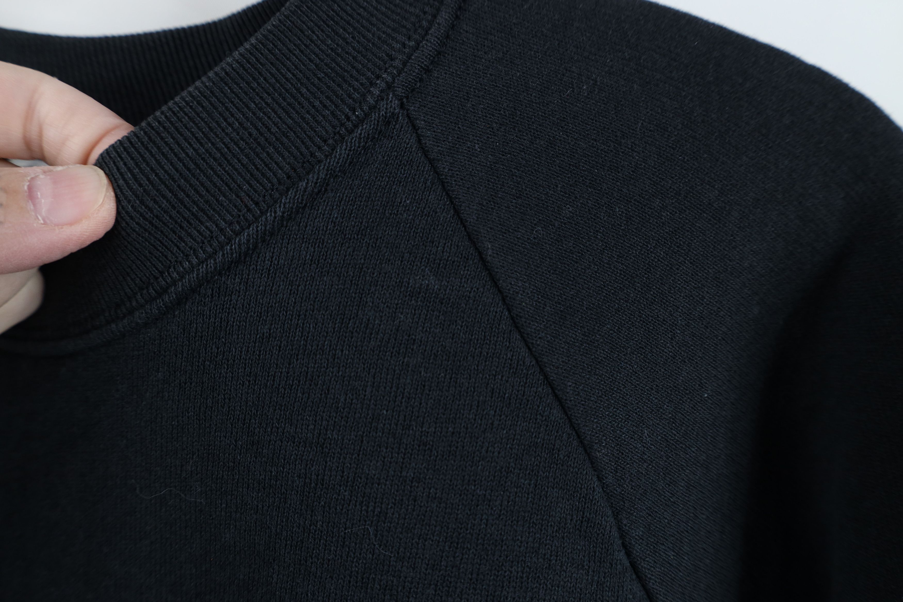 Vintage Vintage 90s Streetwear Faded Blank Crewneck Sweatshirt Black Size M / US 6-8 / IT 42-44 - 7 Thumbnail