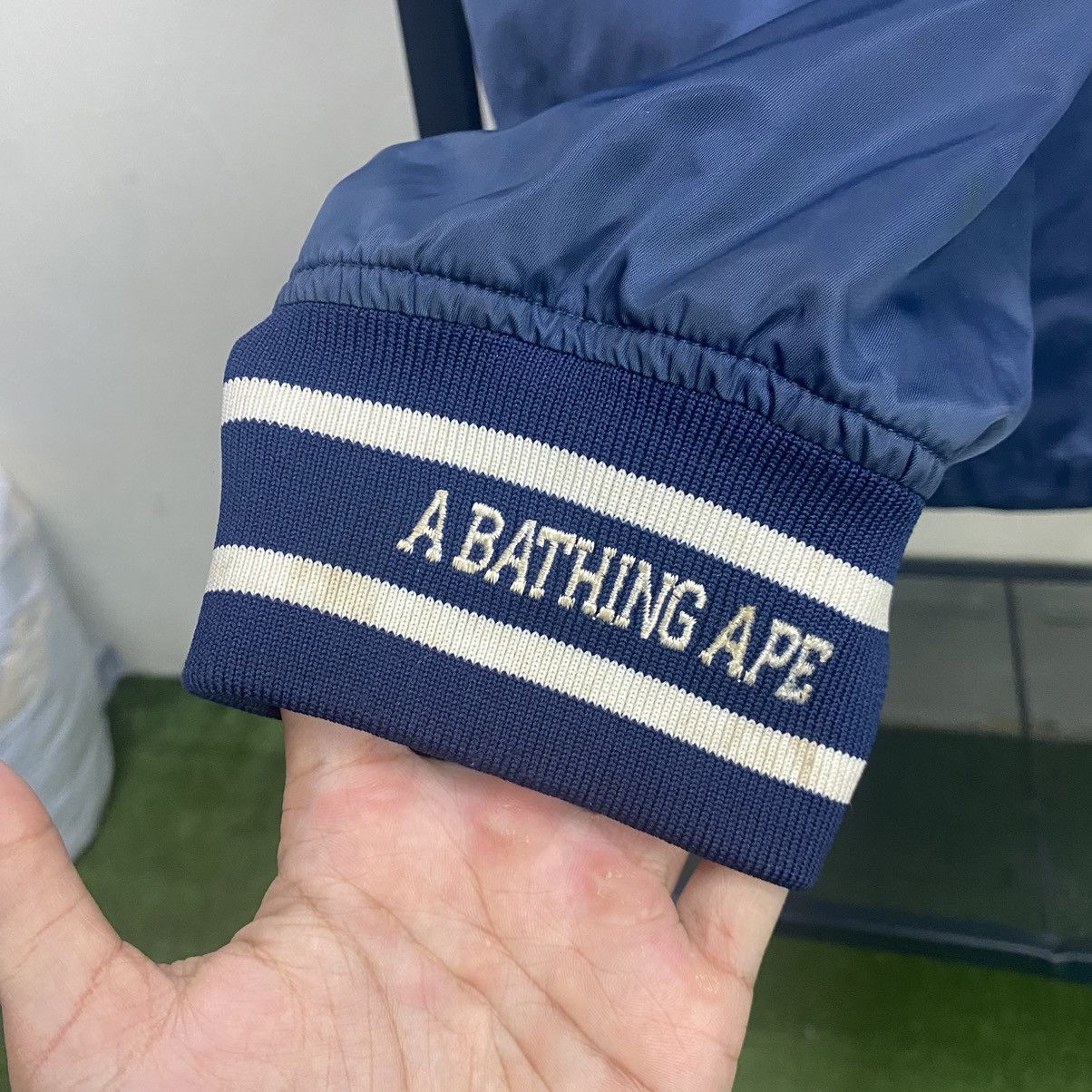 Bape A Bathing Ape Navy Blue 93 Logo Coack Jacket, size large Size US L / EU 52-54 / 3 - 6 Thumbnail