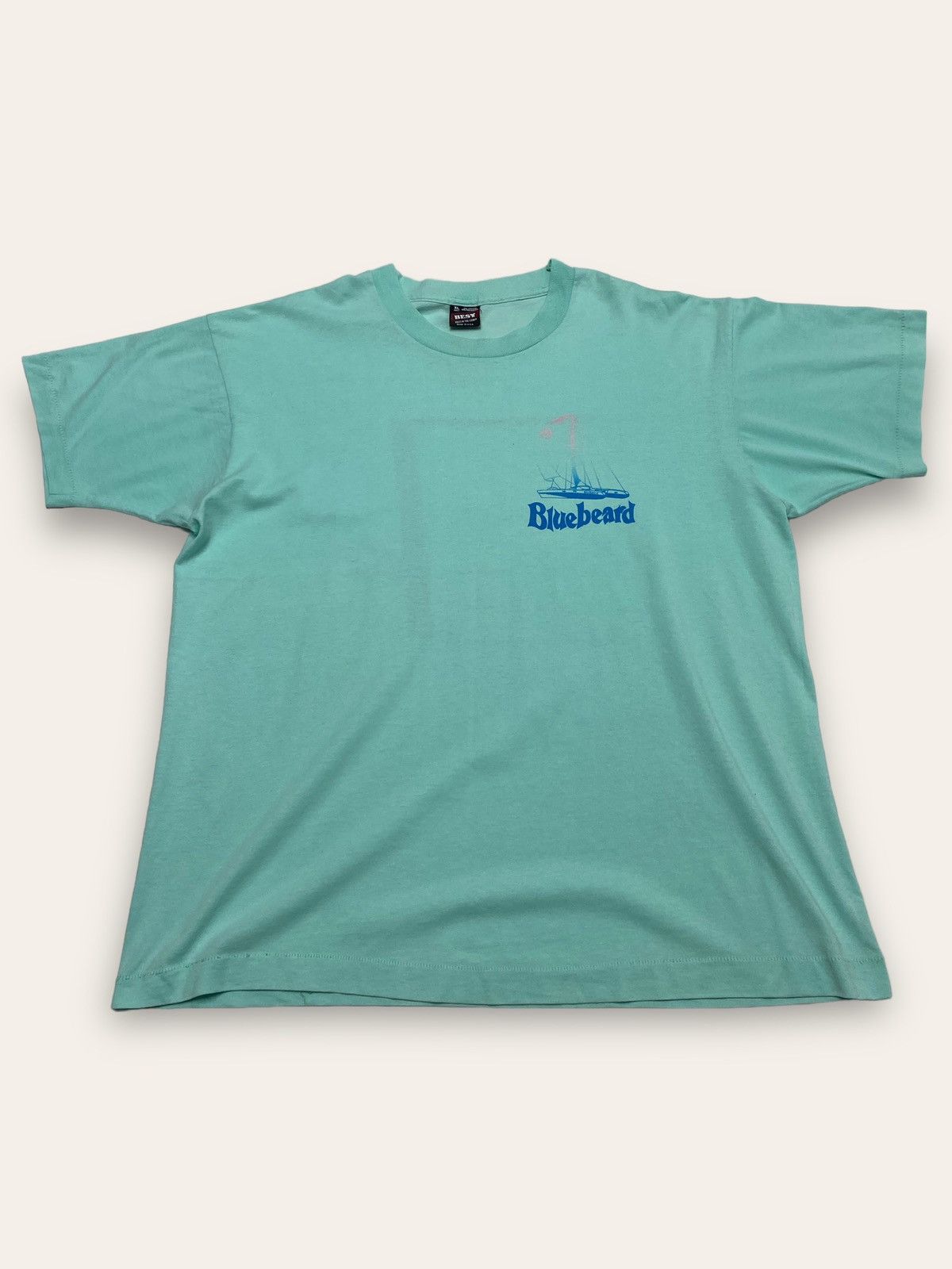 Vintage 90s VINTAGE BLUE BEARD Mint Colour Tee US Made Size US XL / EU 56 / 4 - 2 Thumbnail