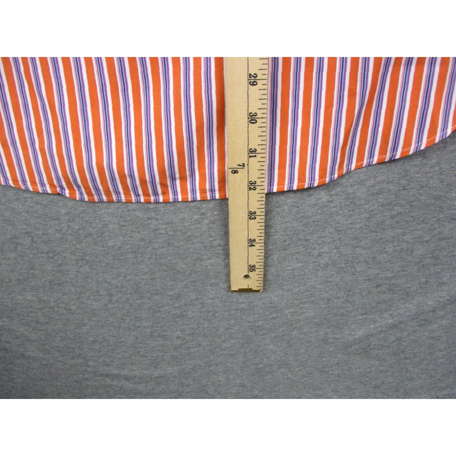 Ralph Lauren VINTAGE Ralph Lauren Custom Fit Shirt XL Men's Orange Blue Stripe Size US XL / EU 56 / 4 - 6 Thumbnail
