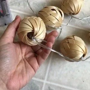 Other Woven Wooden Ball Light Up Garland 45” long Size S / US 4 / IT 40 - 3 Thumbnail