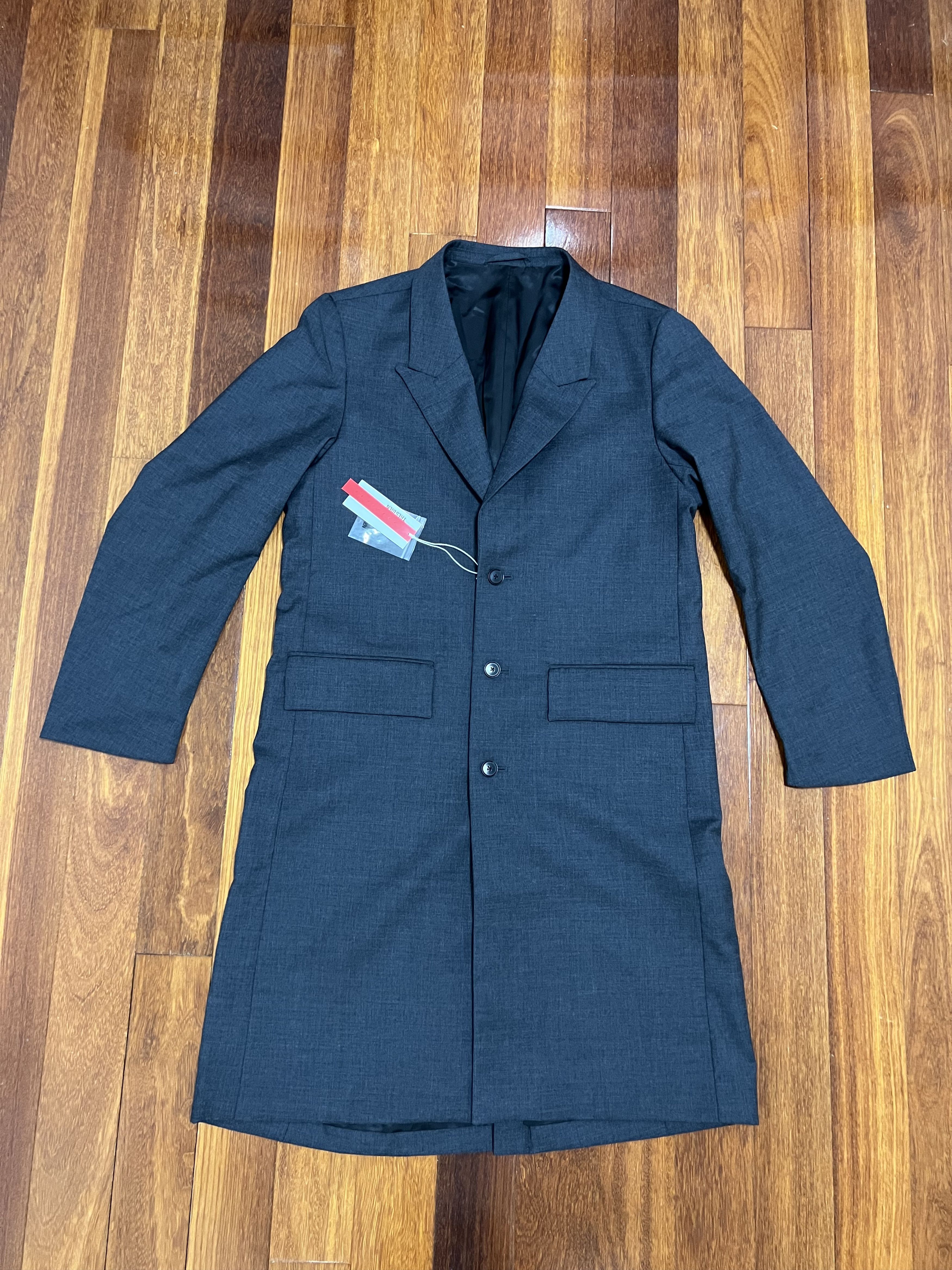 Tres Bien 💚 Très Bien Everywear Peak Lapel Coat Wool Dark Grey NEW Size US S / EU 44-46 / 1 - 6 Thumbnail
