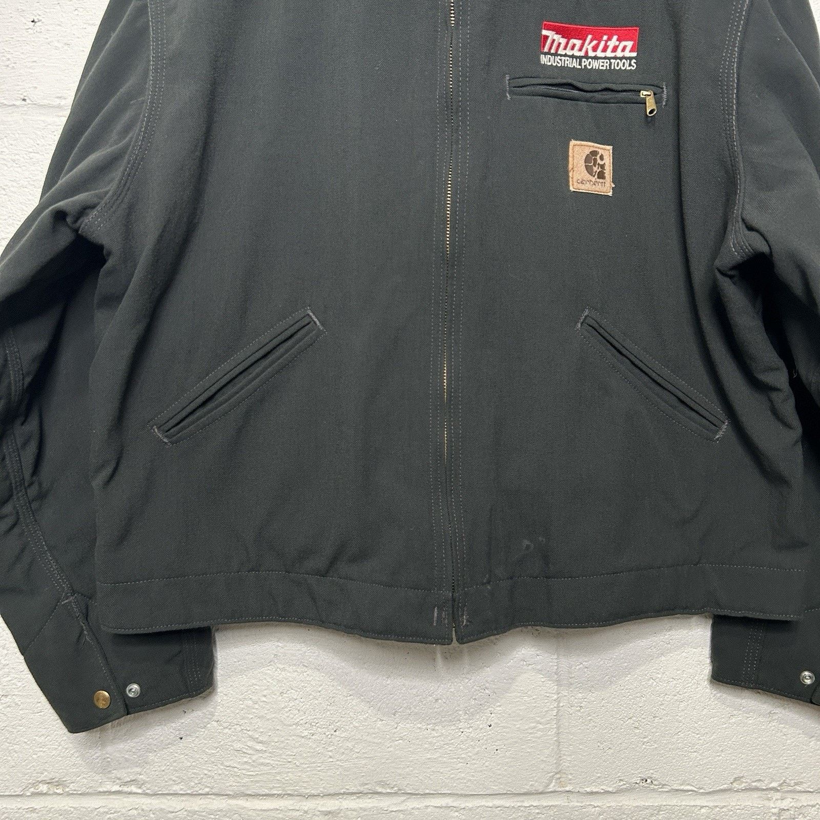 Carhartt Vintage Carhartt Blanket-Lined Detroit Jacket “Charcoal” Size US XL / EU 56 / 4 - 5 Thumbnail