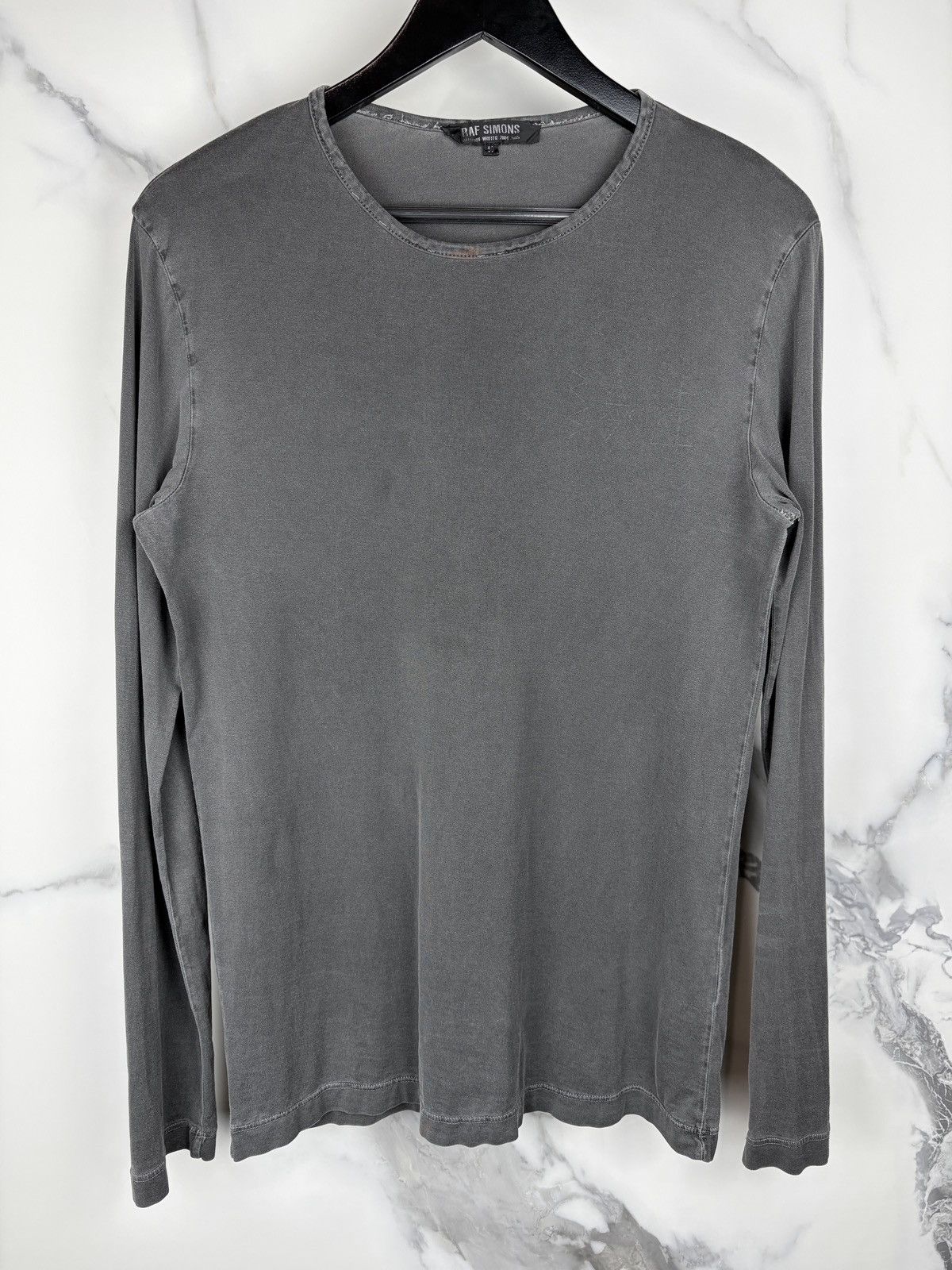 Raf Simons AW04 Raf Simons Waves Rave Signal Gray Longsleeve Tshirt Size US M / EU 48-50 / 2 - 3 Thumbnail