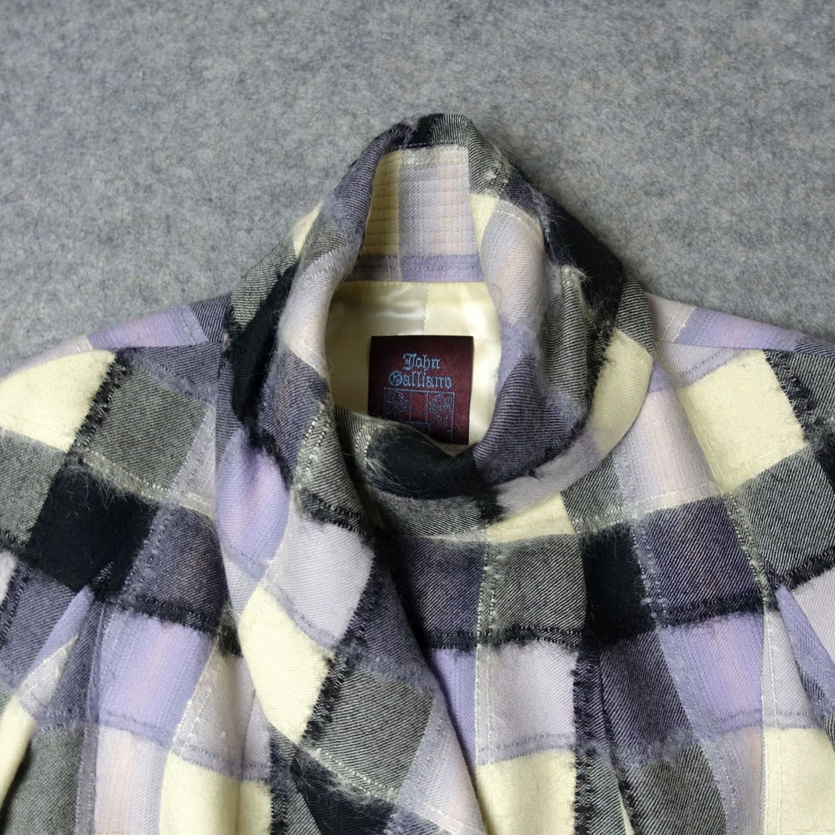 John Galliano VINTAGE John Galliano Blazer Womens 6 Wool Plaid 90s Designer Jacket Blazer Womens 6 Black Silk Lined Pattern Plaid Buttoned Coat Tailored, Mens? Size M / US 6-8 / IT 42-44 - 2 Thumbnail