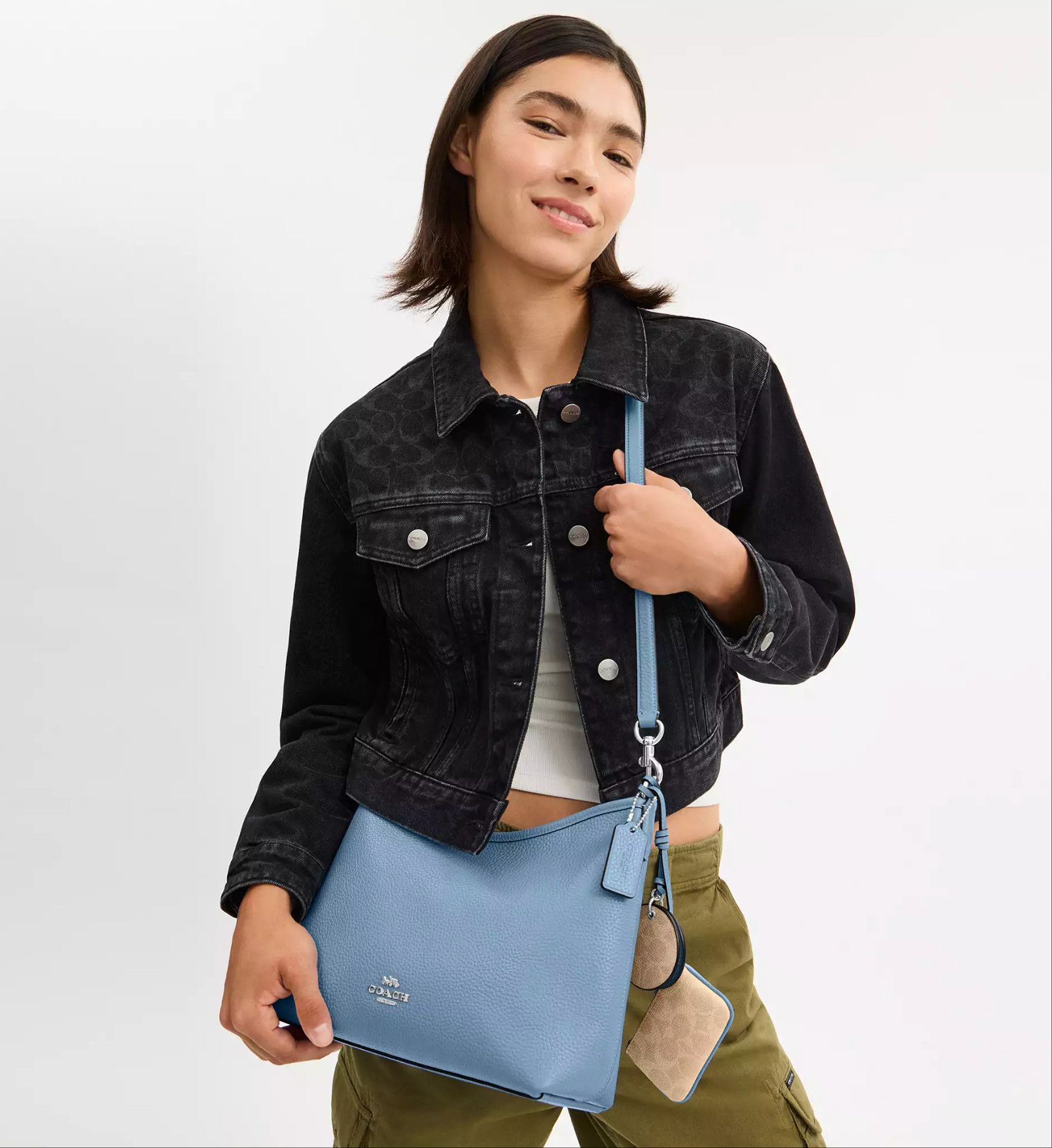Coach Laurel Shoulder Bag With Mirror Charm And Pouch CBI94 Size ONE SIZE - 3 Thumbnail