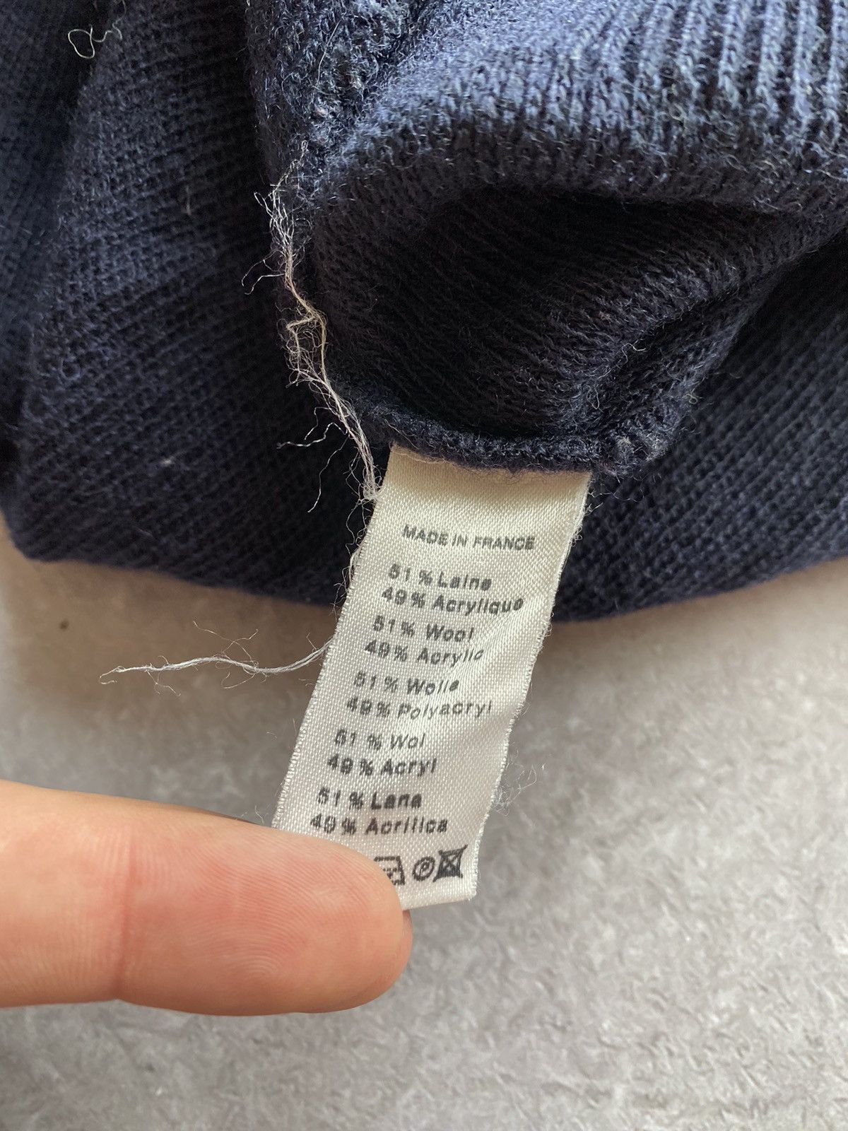Lacoste Vintage Y2K Lacoste Cardigan Wool Sweater Made in France Size US L / EU 52-54 / 3 - 9 Thumbnail