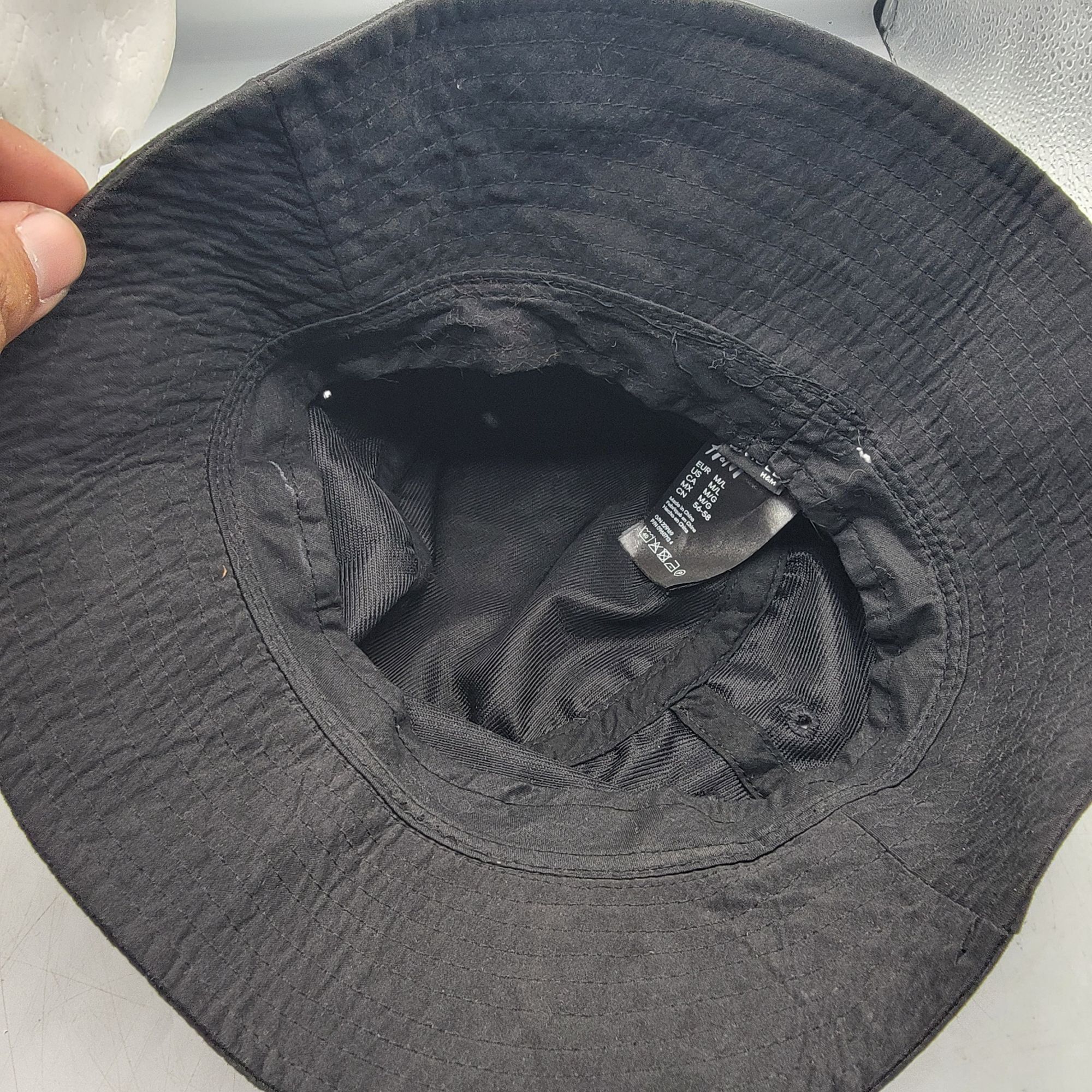 H&M H&M Black Medium Large Bucket Hat Casual Outdoors Fashion Co Size ONE SIZE - 7 Thumbnail