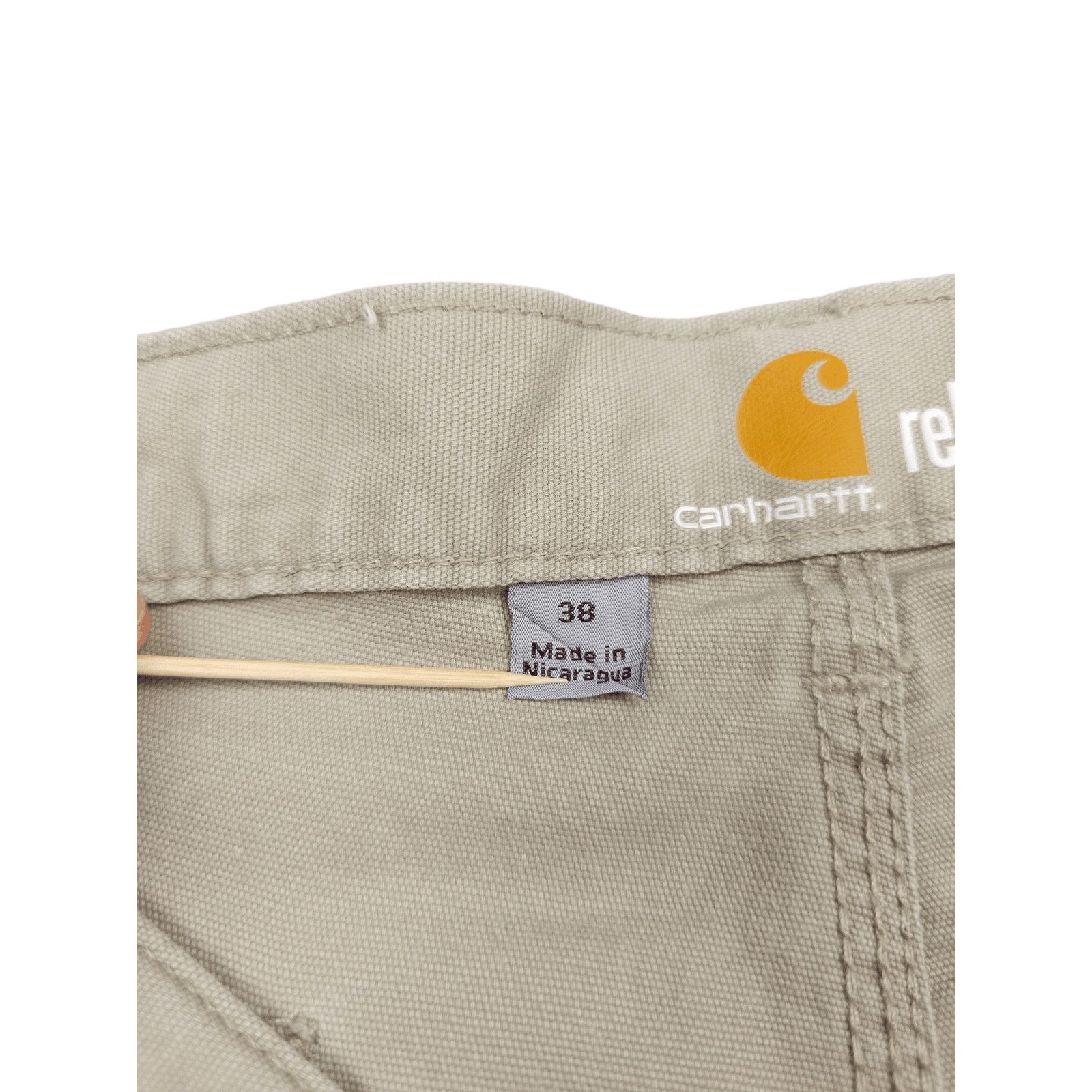 Carhartt × Vintage 💎 Y2K Carhartt Relaxed Fit Canvas Shorts Size 38 Beige XXL Size US 38 / EU 54 - 7 Thumbnail
