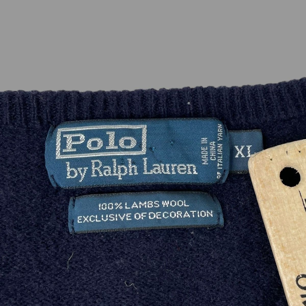 Polo Ralph Lauren Vintage polo Ralph Lauren wool v neck sweater Size US XL / EU 56 / 4 - 5 Thumbnail
