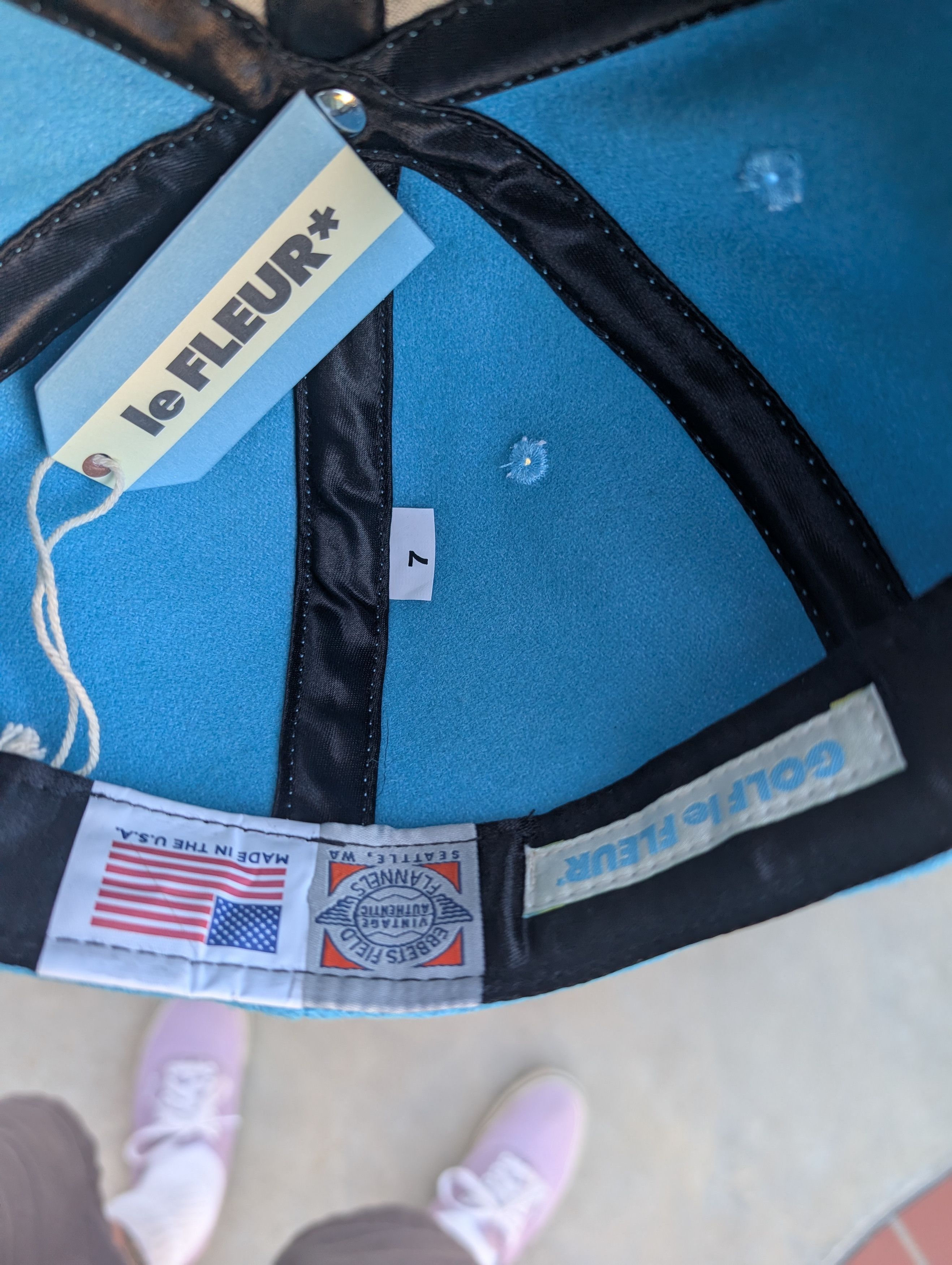 Ebbets Field Flannels × Golf le Fleur Golf Le Fleur F* fitted hat in blue. Size 7 Size ONE SIZE - 3 Thumbnail