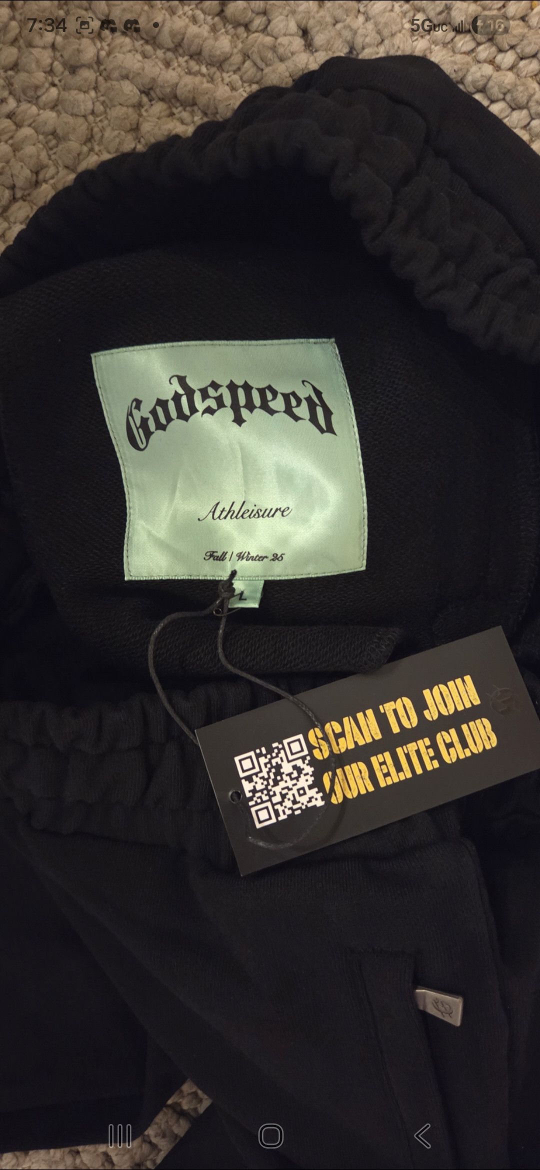 Godspeed Godspeed Black Satin OG Logo V2 Sweatsuit SIZE LARGE NWT Size US L / EU 52-54 / 3 - 13 Thumbnail