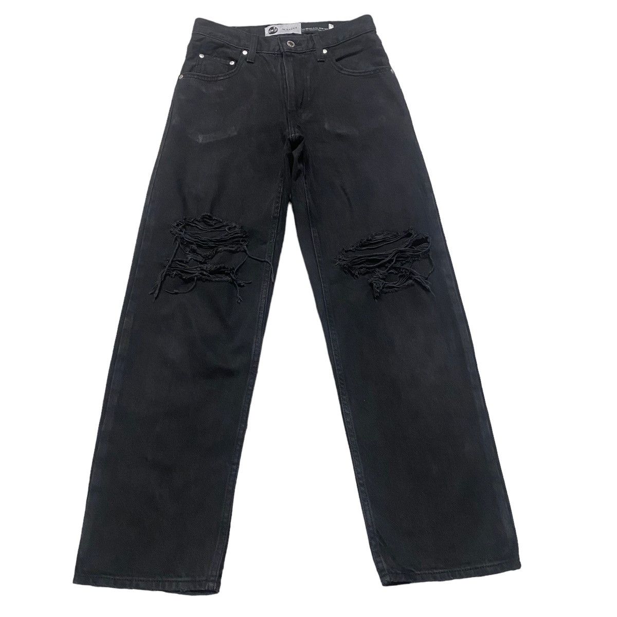 image of Levis Silvertab Baggy Jeans Distressed in Black, Men's (Size 26)