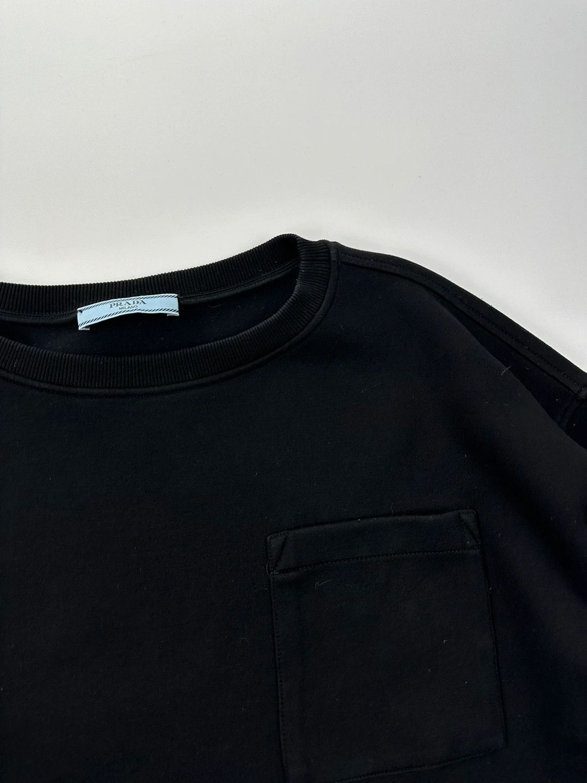 Prada Prada Milano SS2018 Crop Black Sweater Pockets Size M / US 6-8 / IT 42-44 - 3 Thumbnail