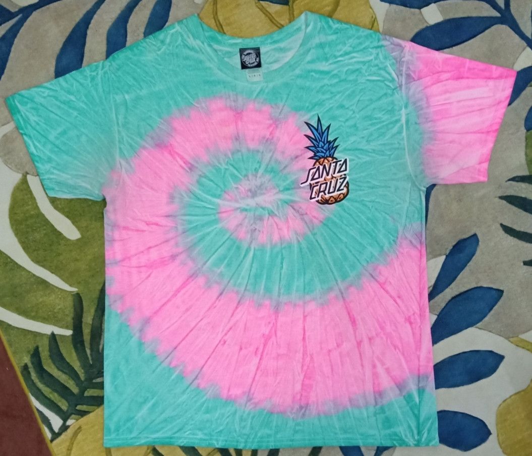 Santa Cruz Skateboards Santa Cruz Pineapple Tie-dye T-shirt Size US L / EU 52-54 / 3 - 3 Thumbnail