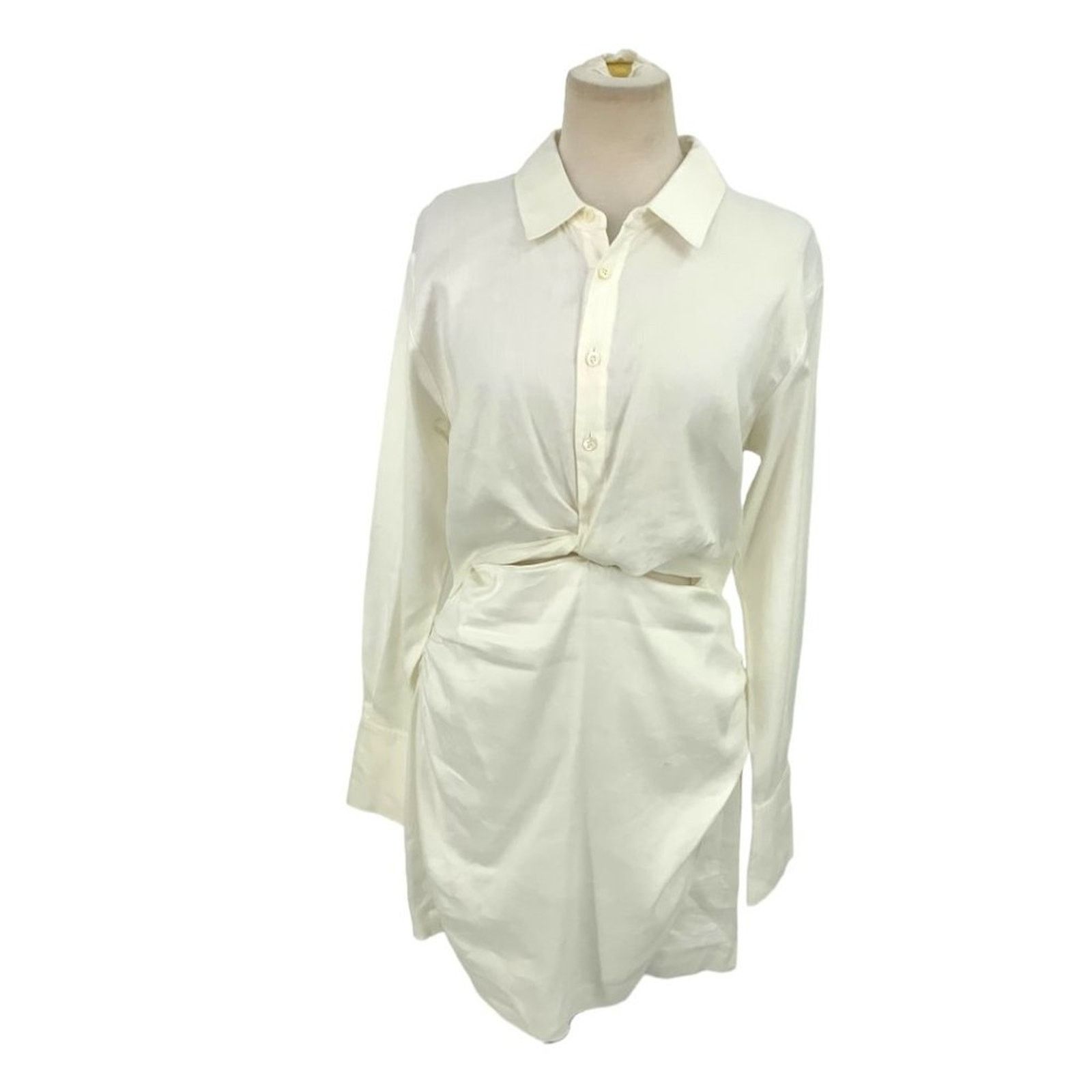 Frame Frame Twist Long Sleeve Shirtdress Size Large NWOT $478 MSRP Size L / US 10 / IT 46 - 2 Thumbnail