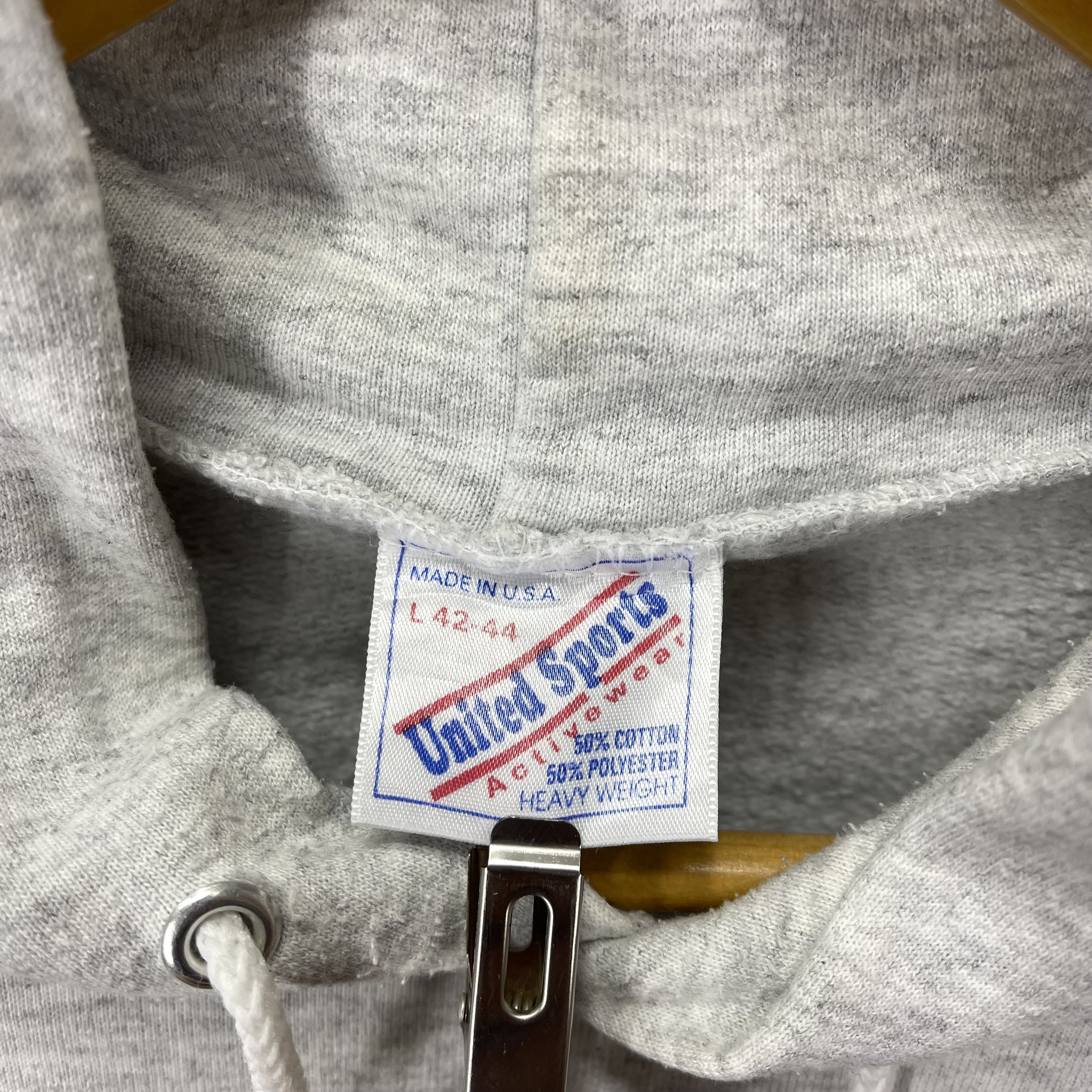 Vintage 90s Vintage UNITED SPORTS Hoodie Pullover #2043/14 Size US L / EU 52-54 / 3 - 6 Thumbnail