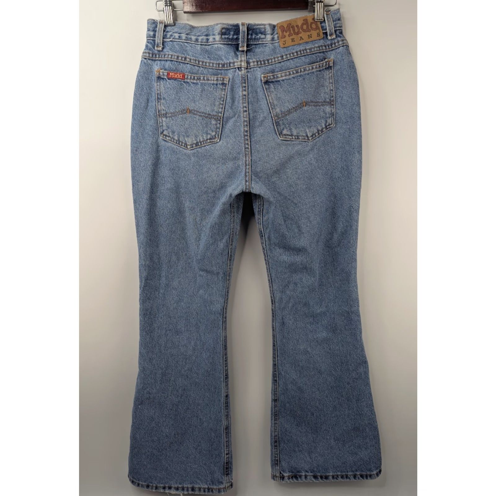 Denime Mudd Jeans Flared Denim 29x28 Distressed Hipster Womens Size 29" - 5 Thumbnail