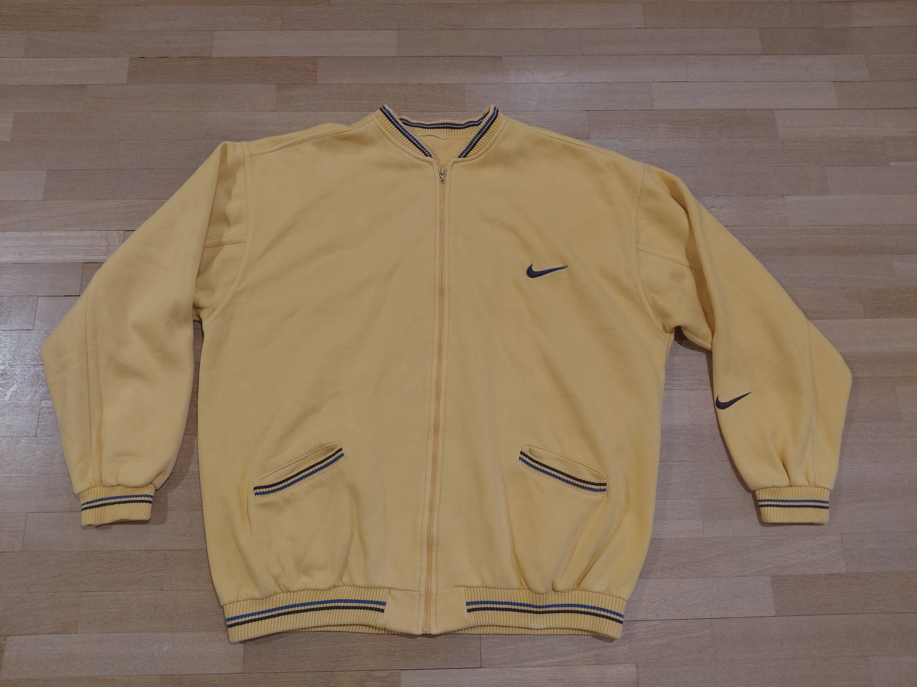 Nike Nike Vintage 1990s Varsity Bomber Jacket Size XL Made in USA Size US XL / EU 56 / 4 - 1 Thumbnail