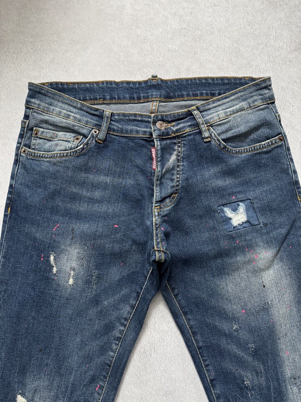 Dsquared2 Dsquared2 Denim Slim Jean Painted Jeans Size US 34 / EU 50 - 5 Thumbnail