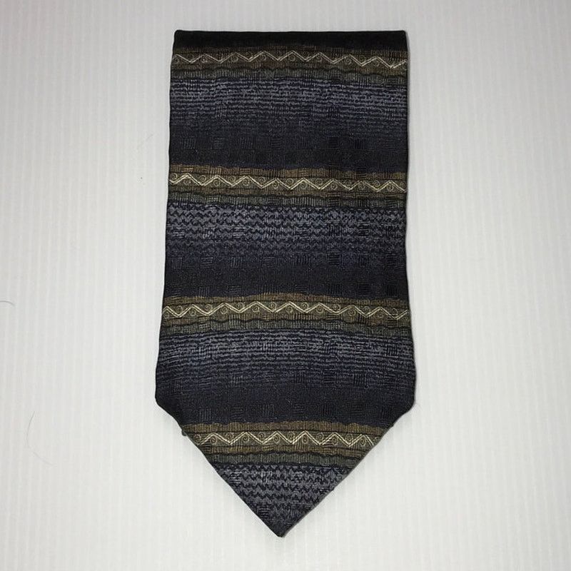 Other Classic by Axis Vintage striped Silk Wide Necktie Size ONE SIZE - 1 Thumbnail