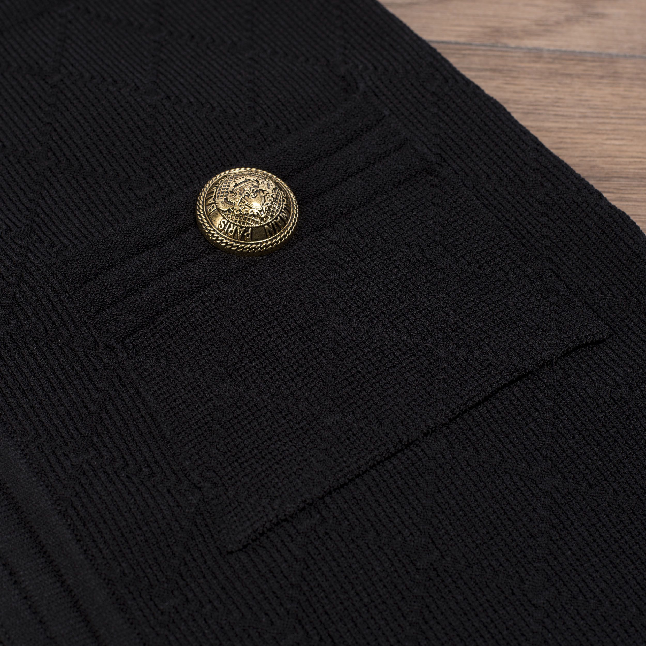 Balmain Short Black Knit Dress With Gold-tone Zip Fastening Size M / US 6-8 / IT 42-44 - 10 Thumbnail